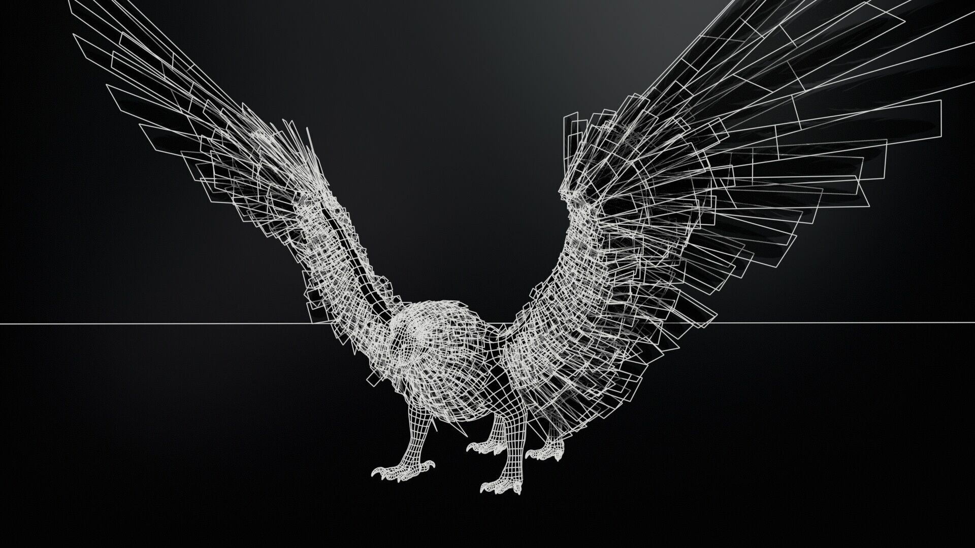 Griffon Low-poly 3D model_10