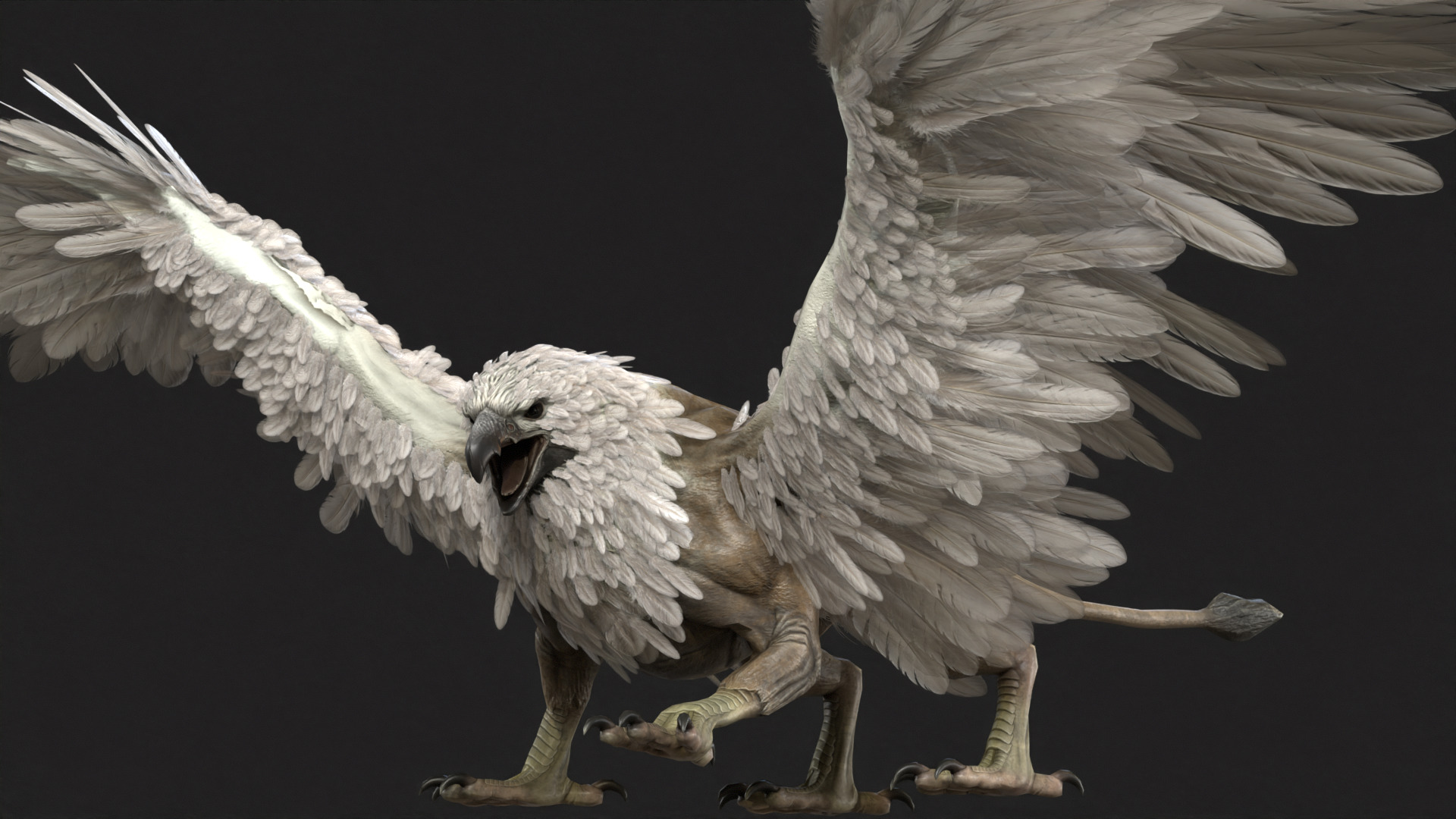 Griffon Low-poly 3D model_26