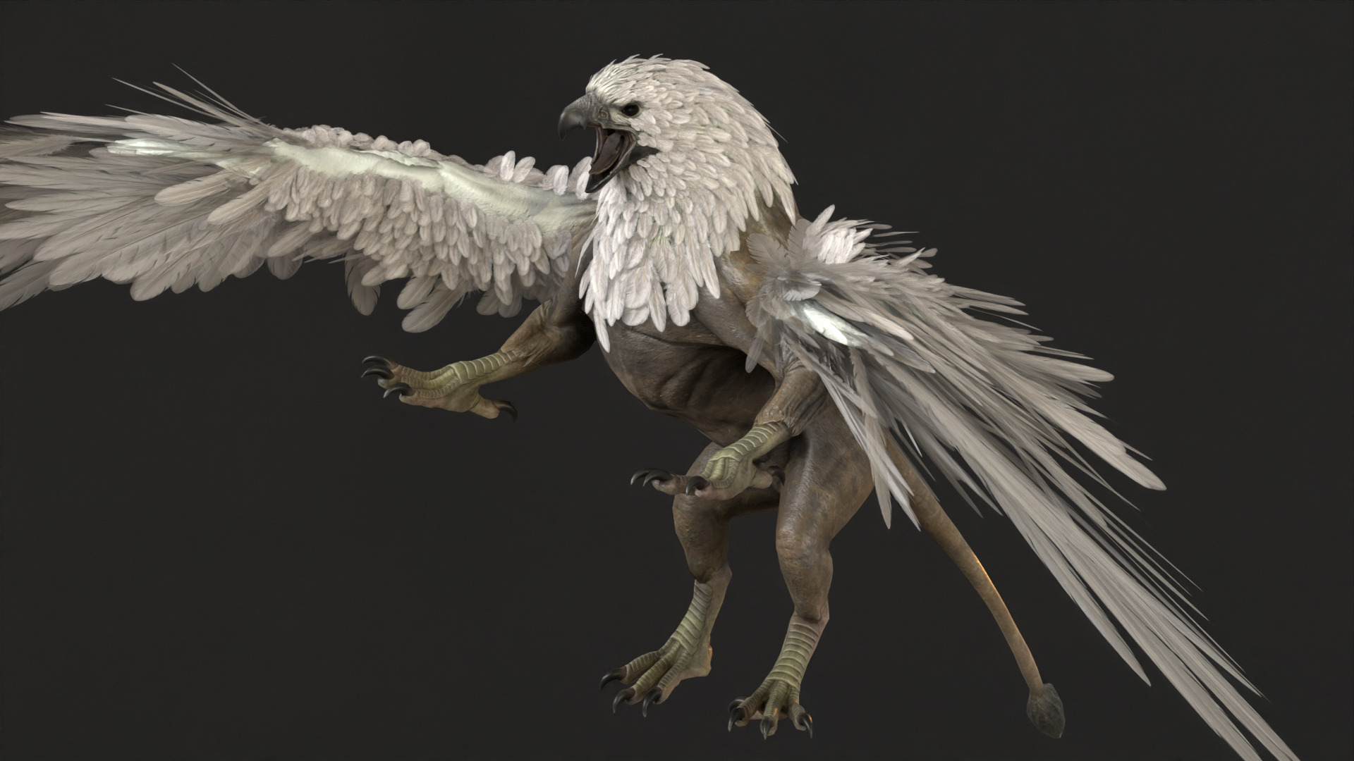 Griffon Low-poly 3D model_20
