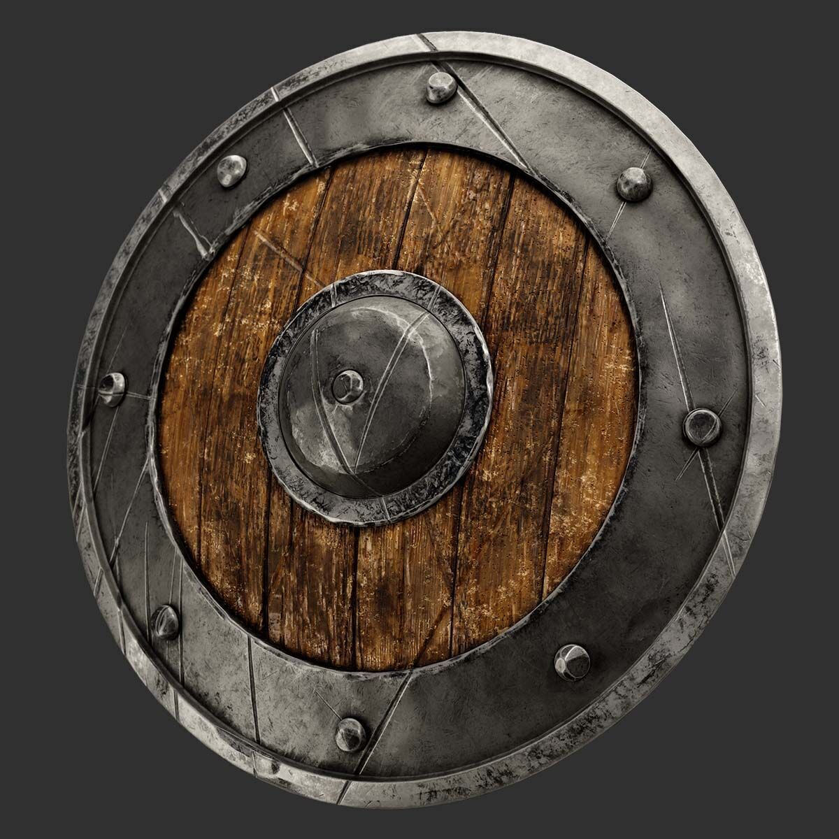 Shield Base Mesh 3D model_3