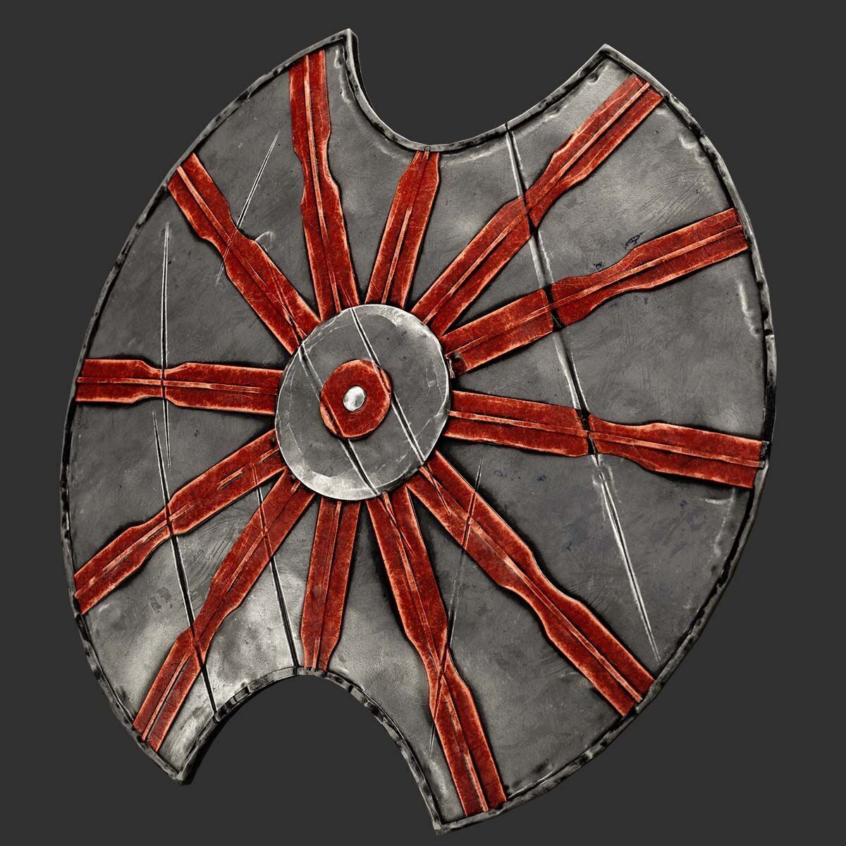 Shield Base Mesh 3D model_2