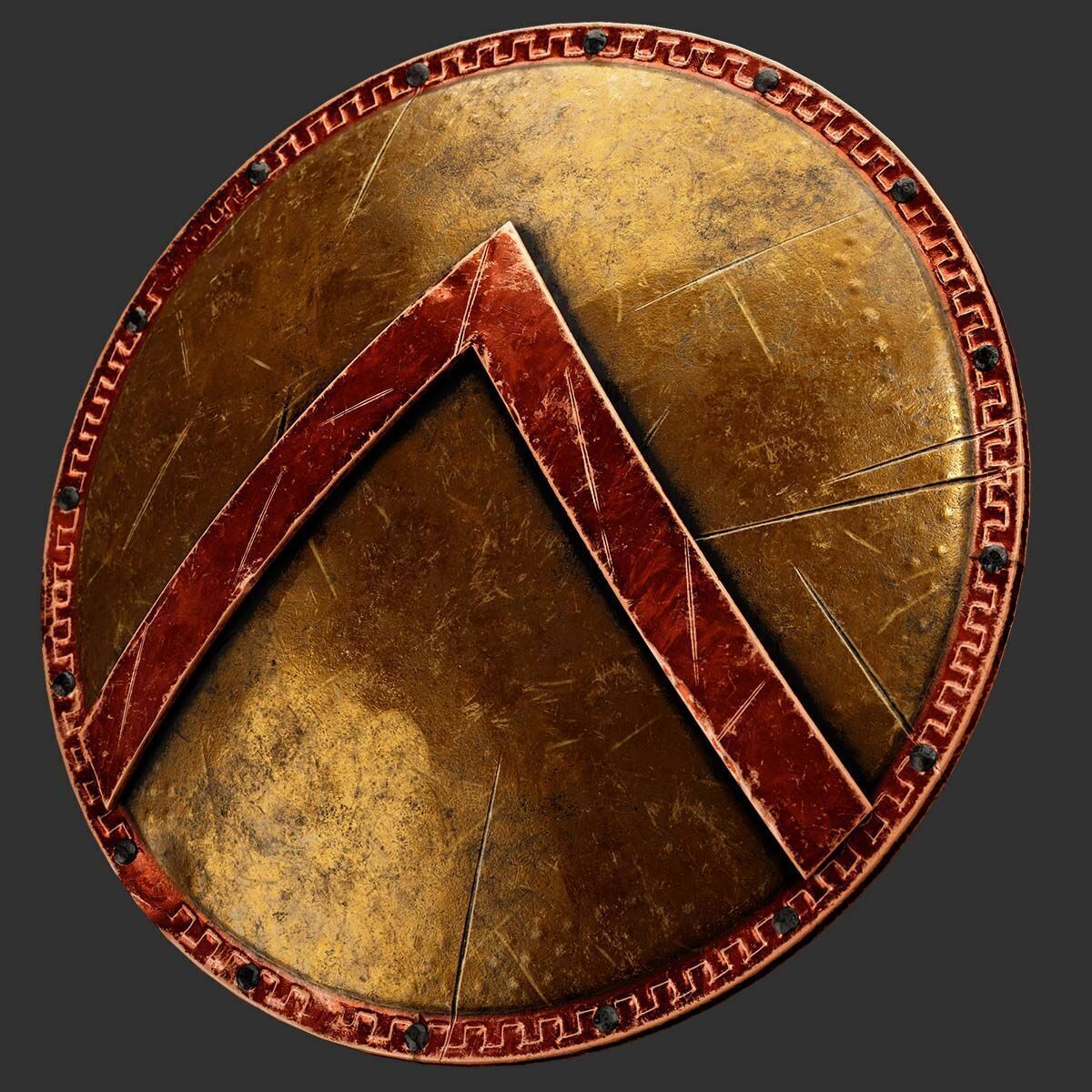 Shield Base Mesh 3D model_1