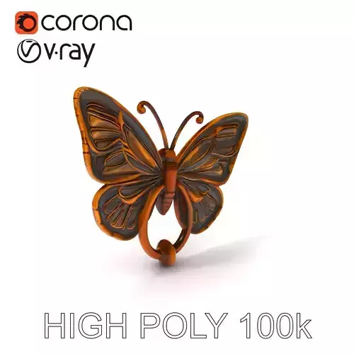 Butterfly Door Knocker D Model Pack