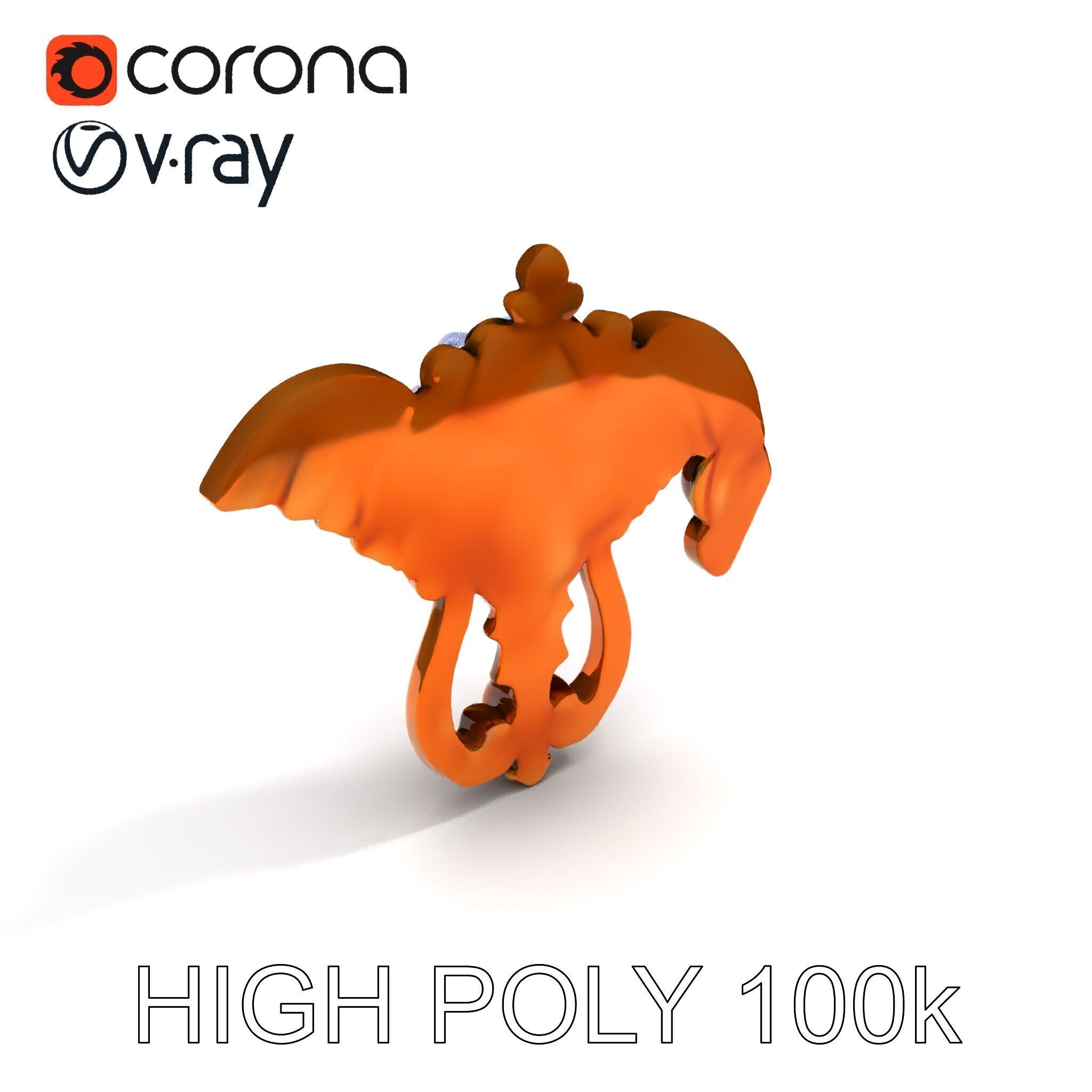 Angel Door Knocker D Model Pack Low-poly 3D model_16