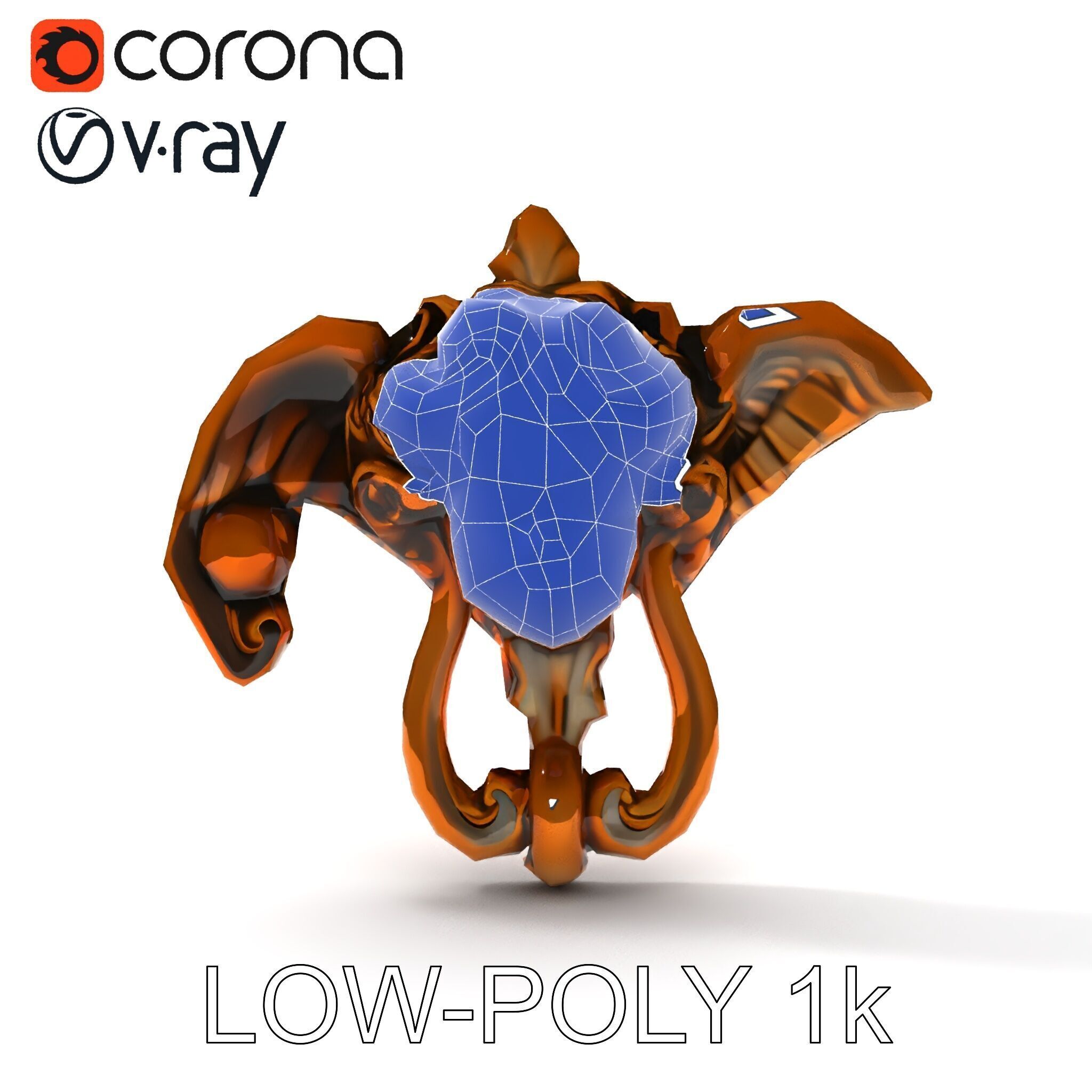 Angel Door Knocker D Model Pack Low-poly 3D model_21