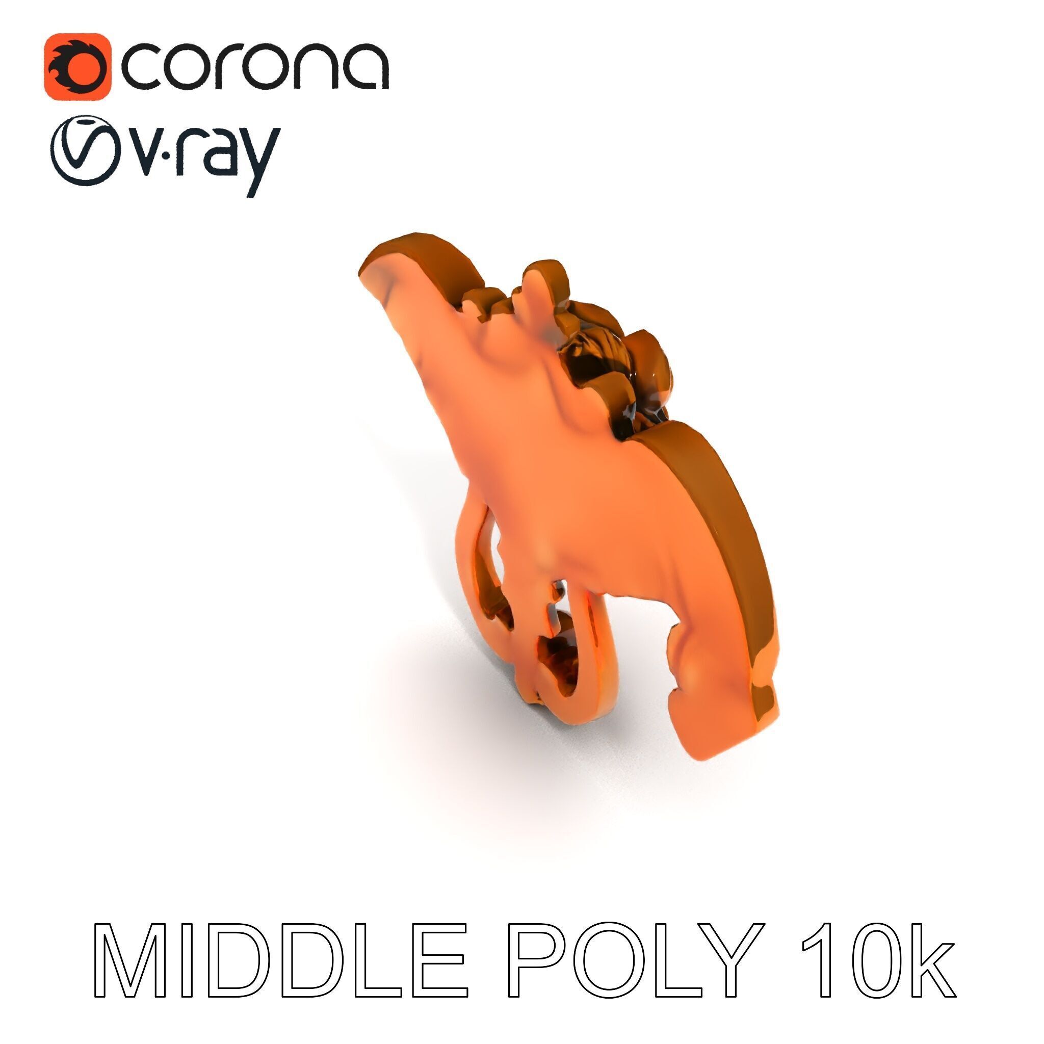 Angel Door Knocker D Model Pack Low-poly 3D model_26