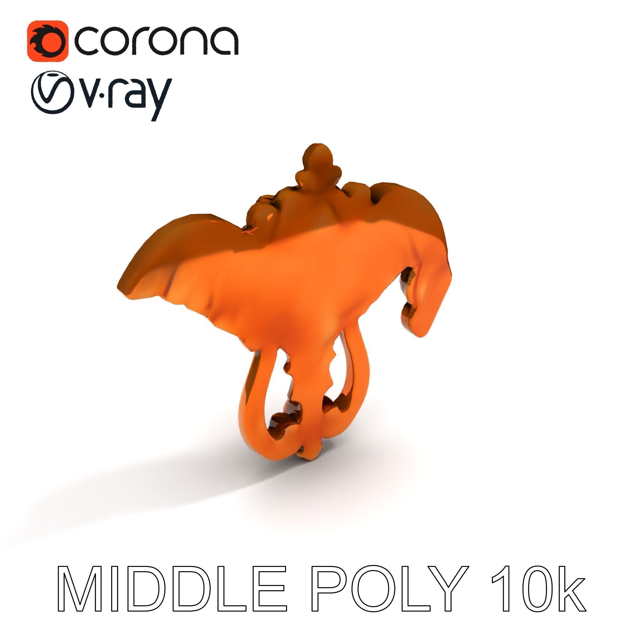 Angel Door Knocker D Model Pack Low-poly 3D model_6