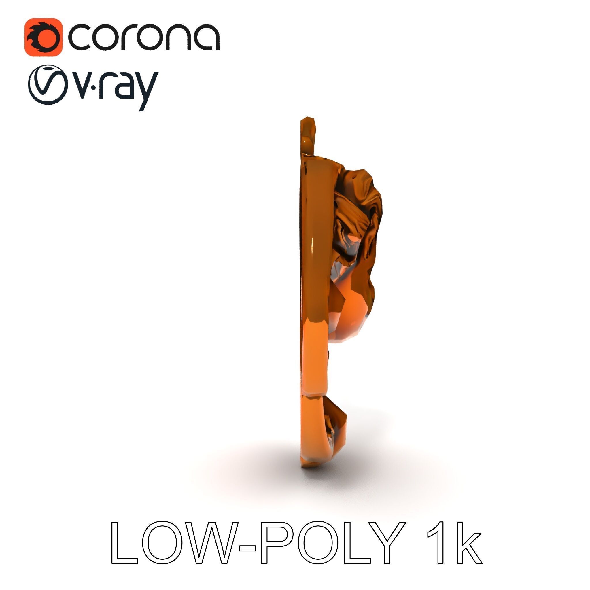 Angel Door Knocker D Model Pack Low-poly 3D model_29