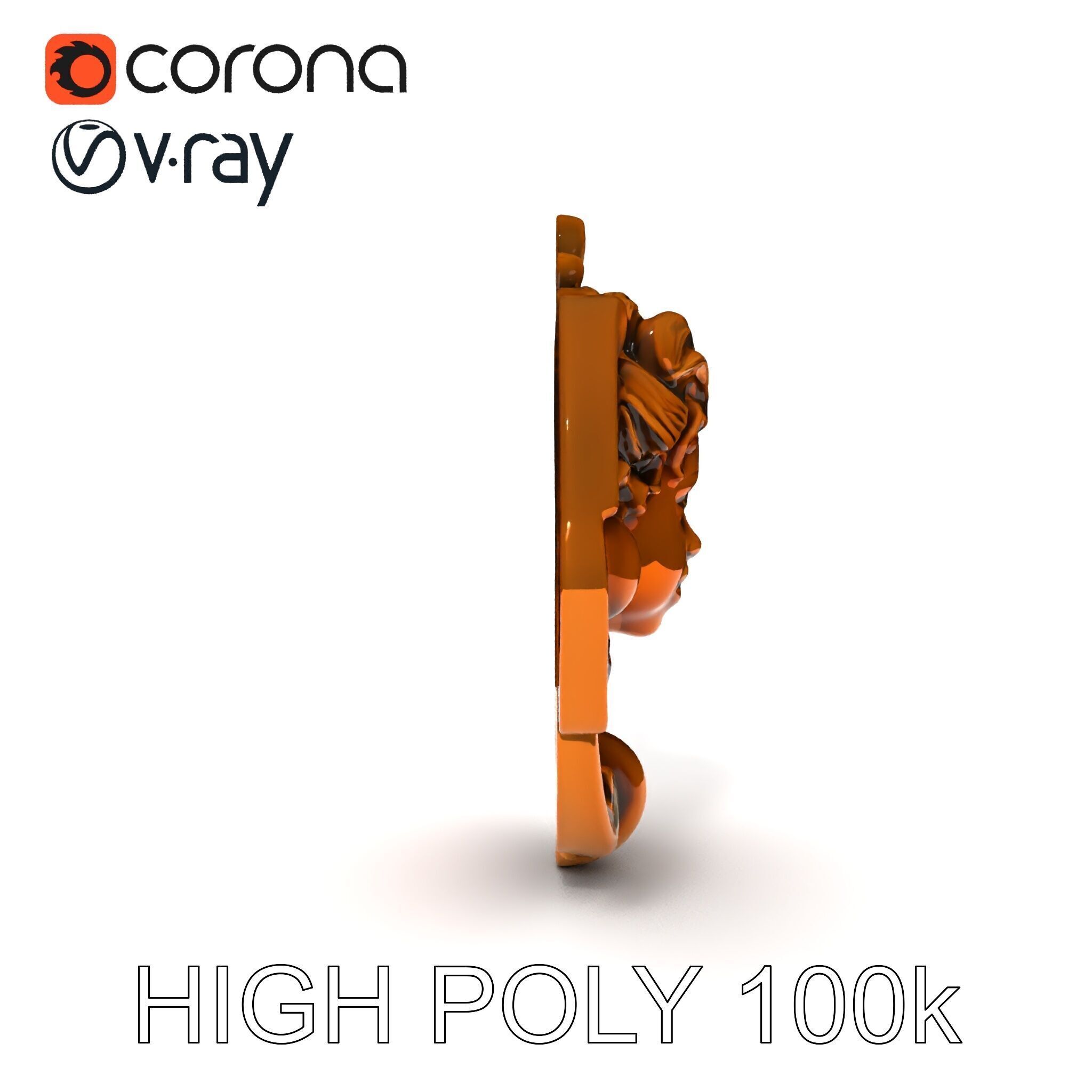 Angel Door Knocker D Model Pack Low-poly 3D model_22