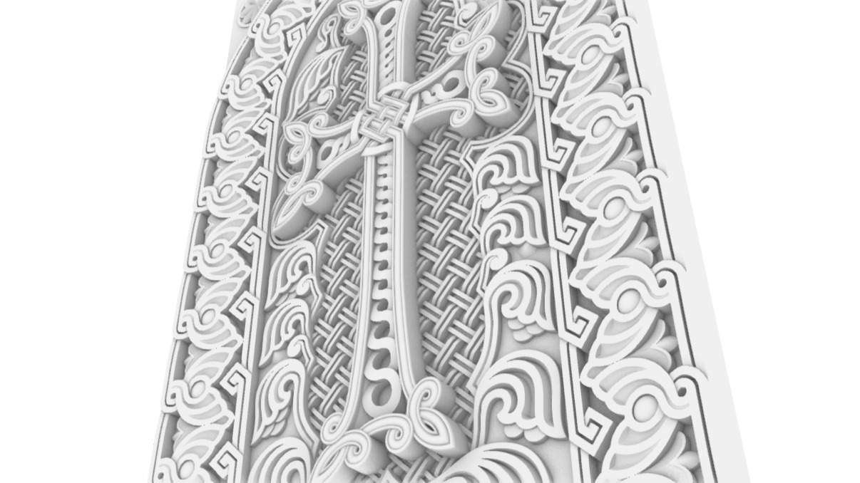 Armenian Cross-stone 04 3D print model_5