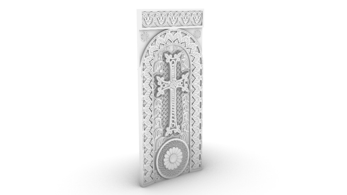 Armenian Cross-stone 04 3D print model_3
