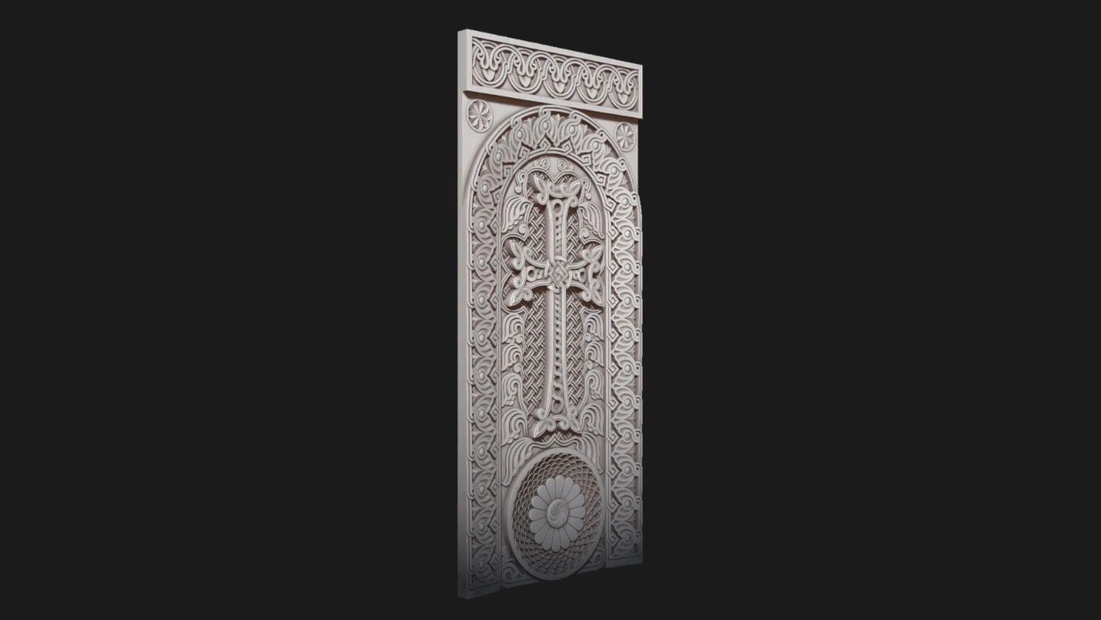 Armenian Cross-stone 04 3D print model_2