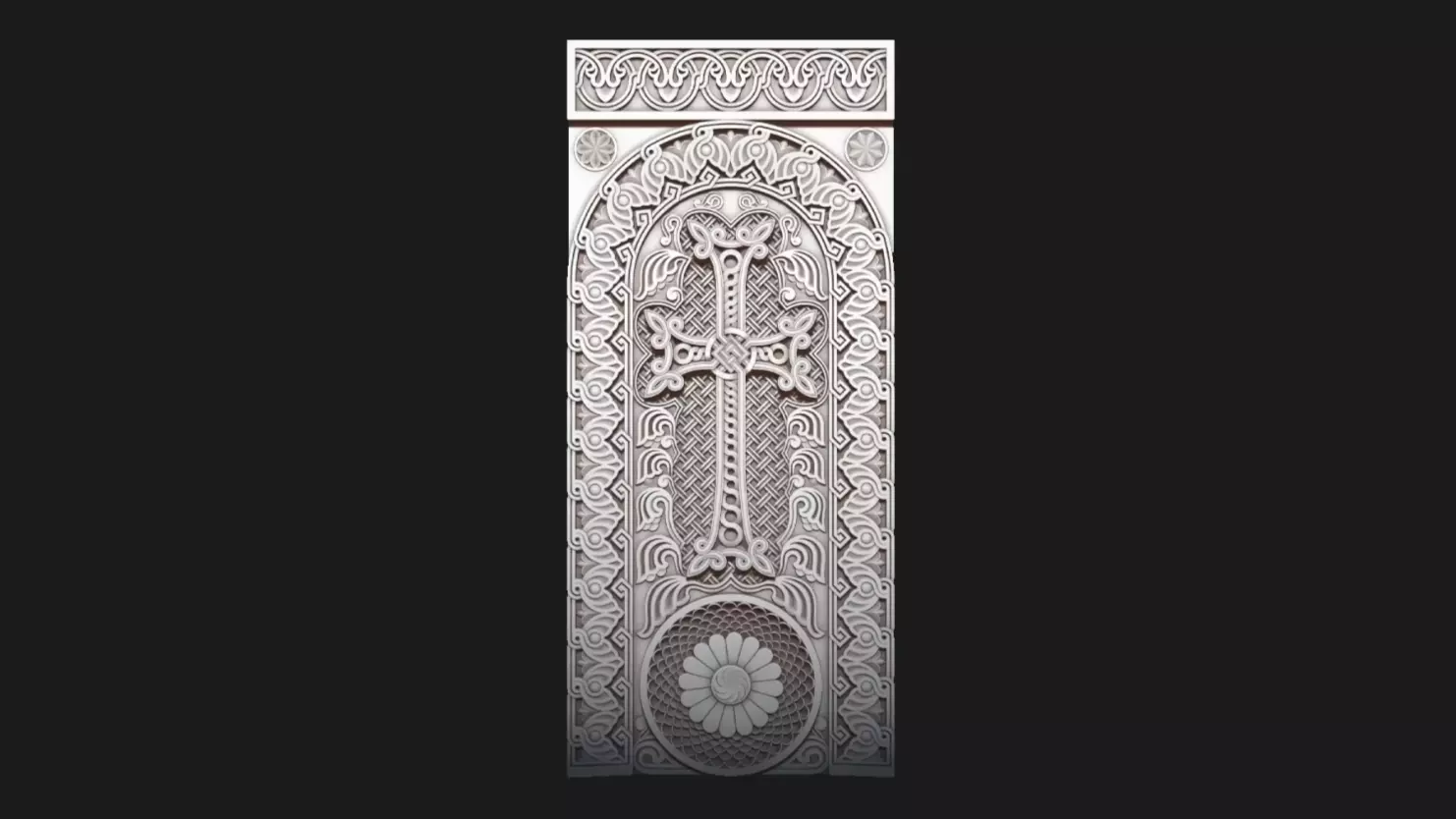 Armenian Cross-stone 04 3D print model_0