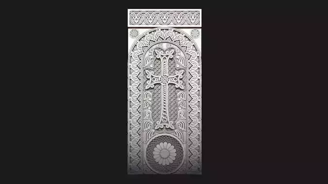 Armenian Cross-stone 04 3D print model