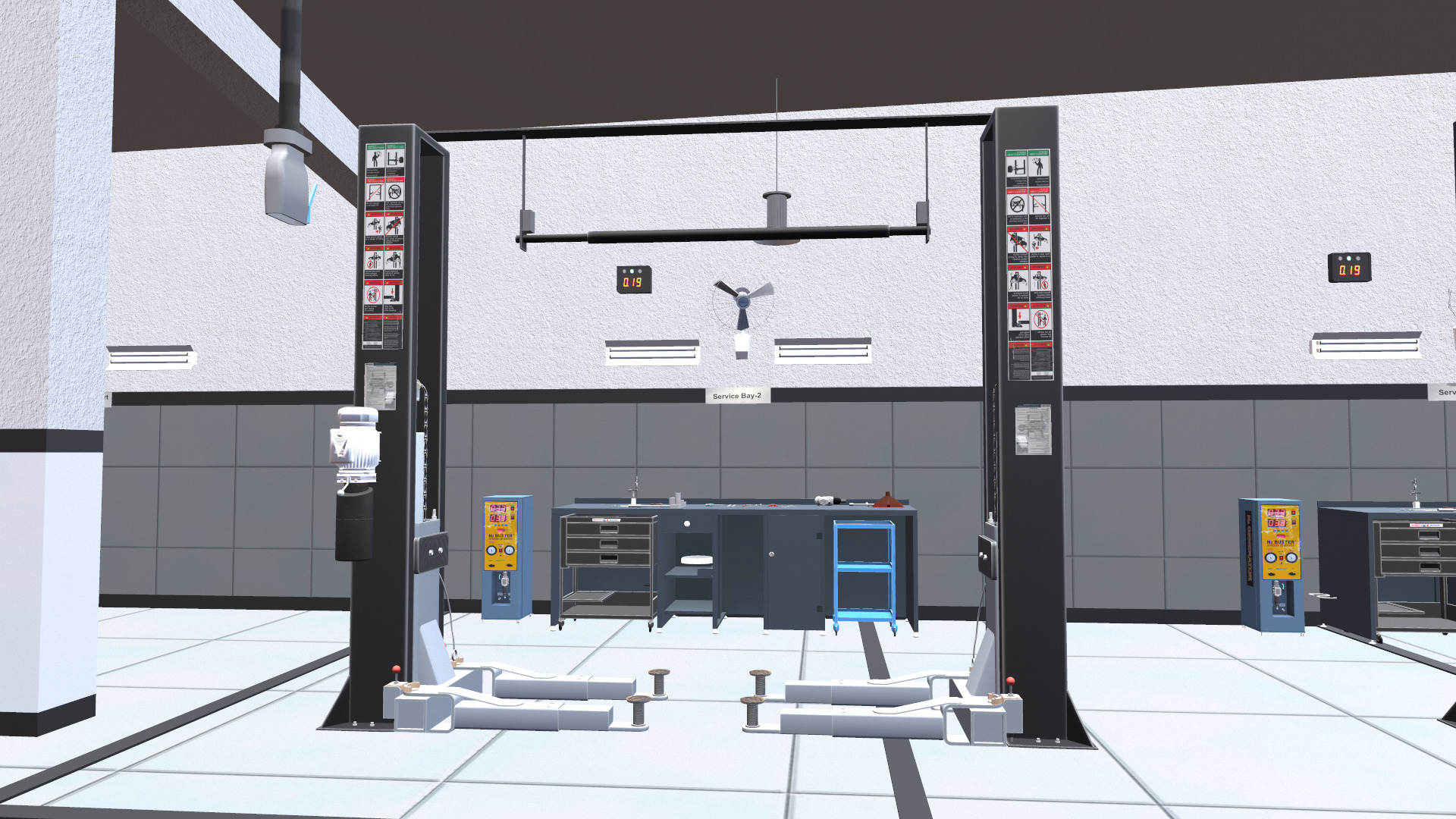 Car Service Garage Low-poly 3D model_6