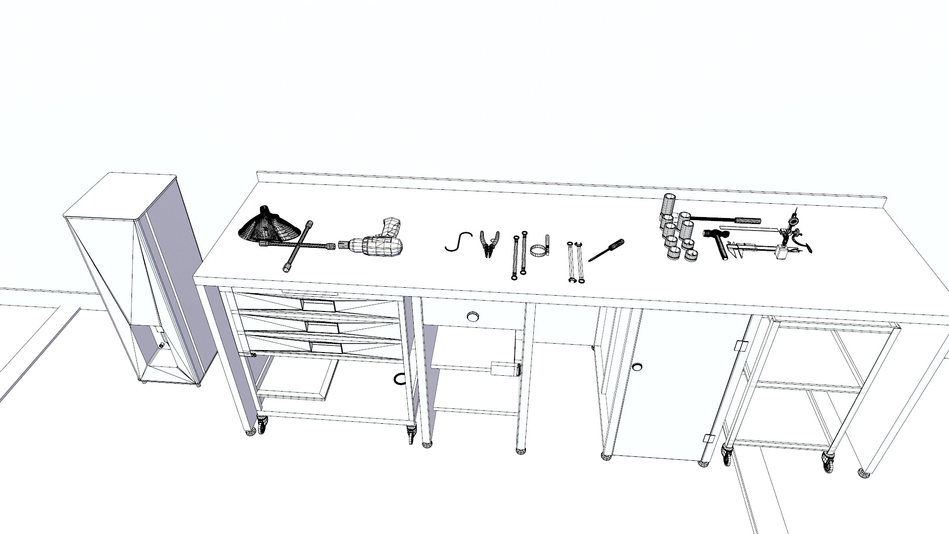 Car Service Garage Low-poly 3D model_18