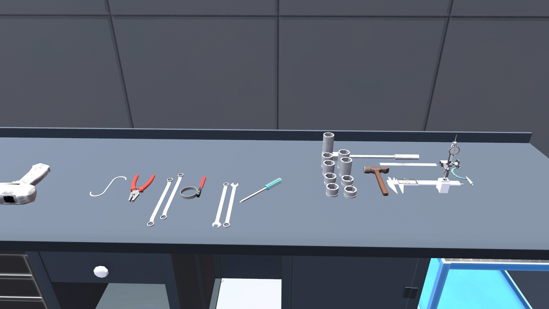 Car Service Garage Low-poly 3D model_11