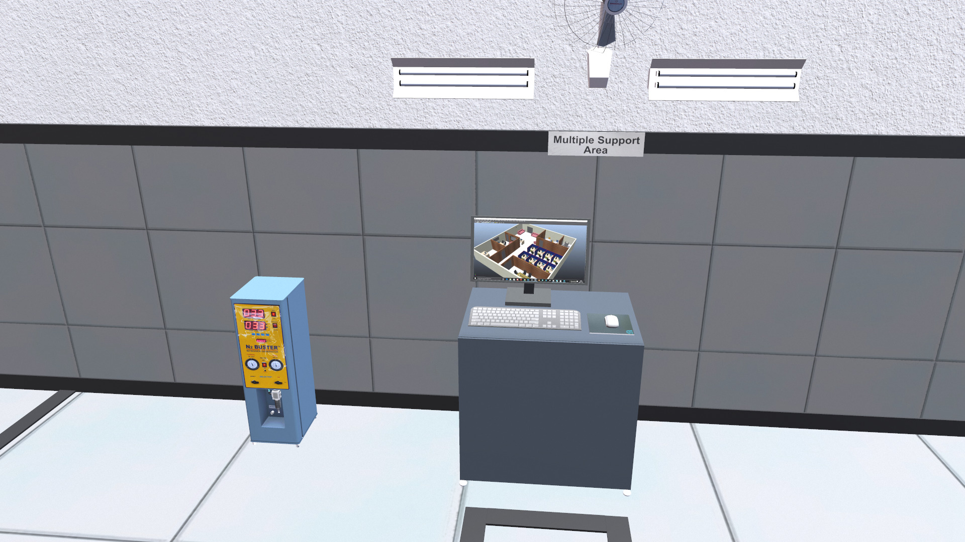 Car Service Garage Low-poly 3D model_5