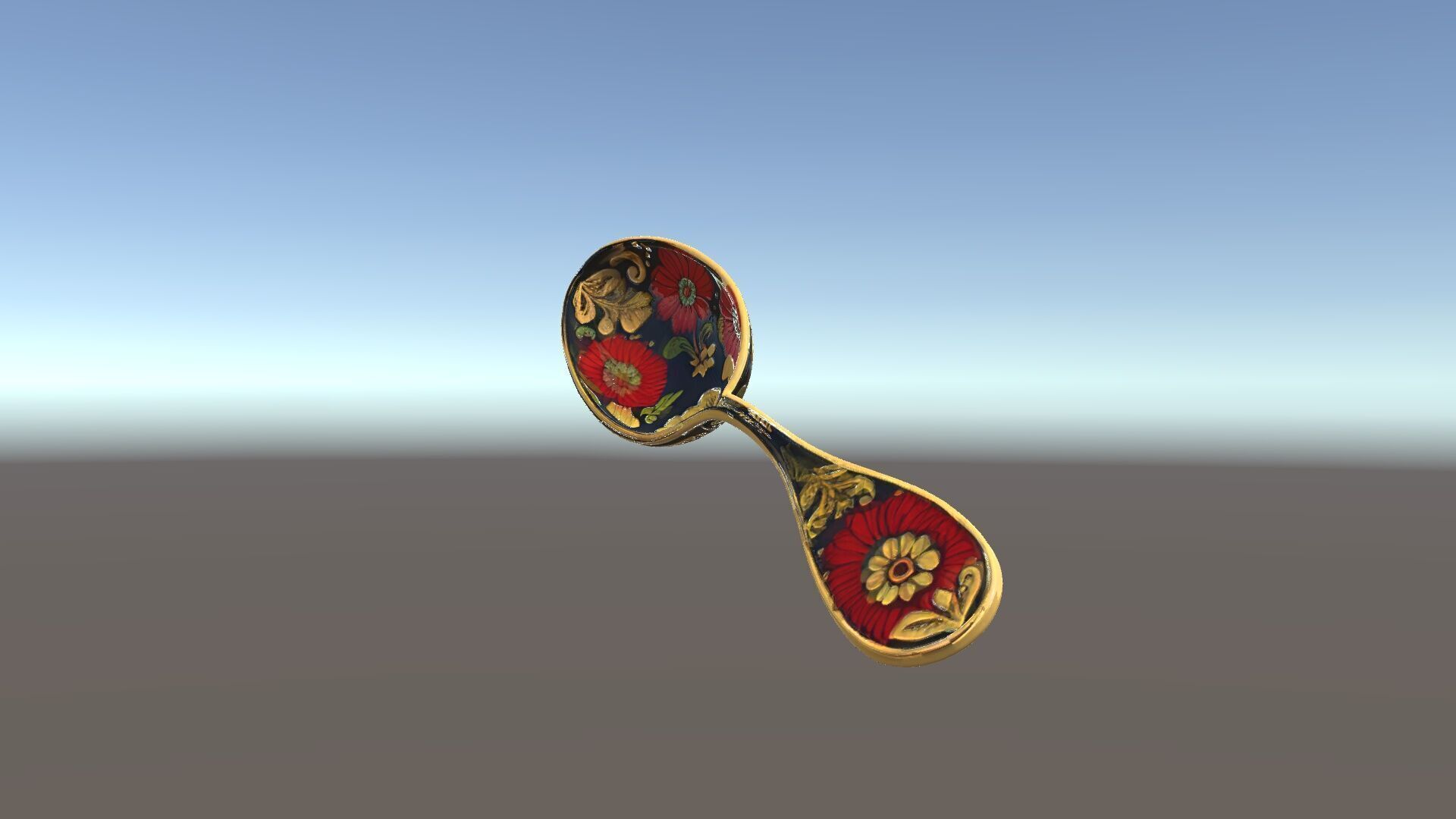 Decorative Floral Spoon D Model Pack Low-poly 3D model_5