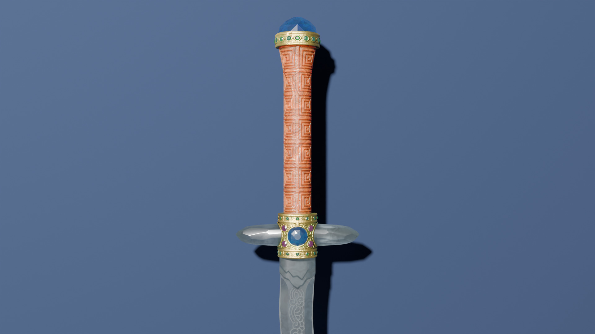 Crystal Long Sword 3D model_3