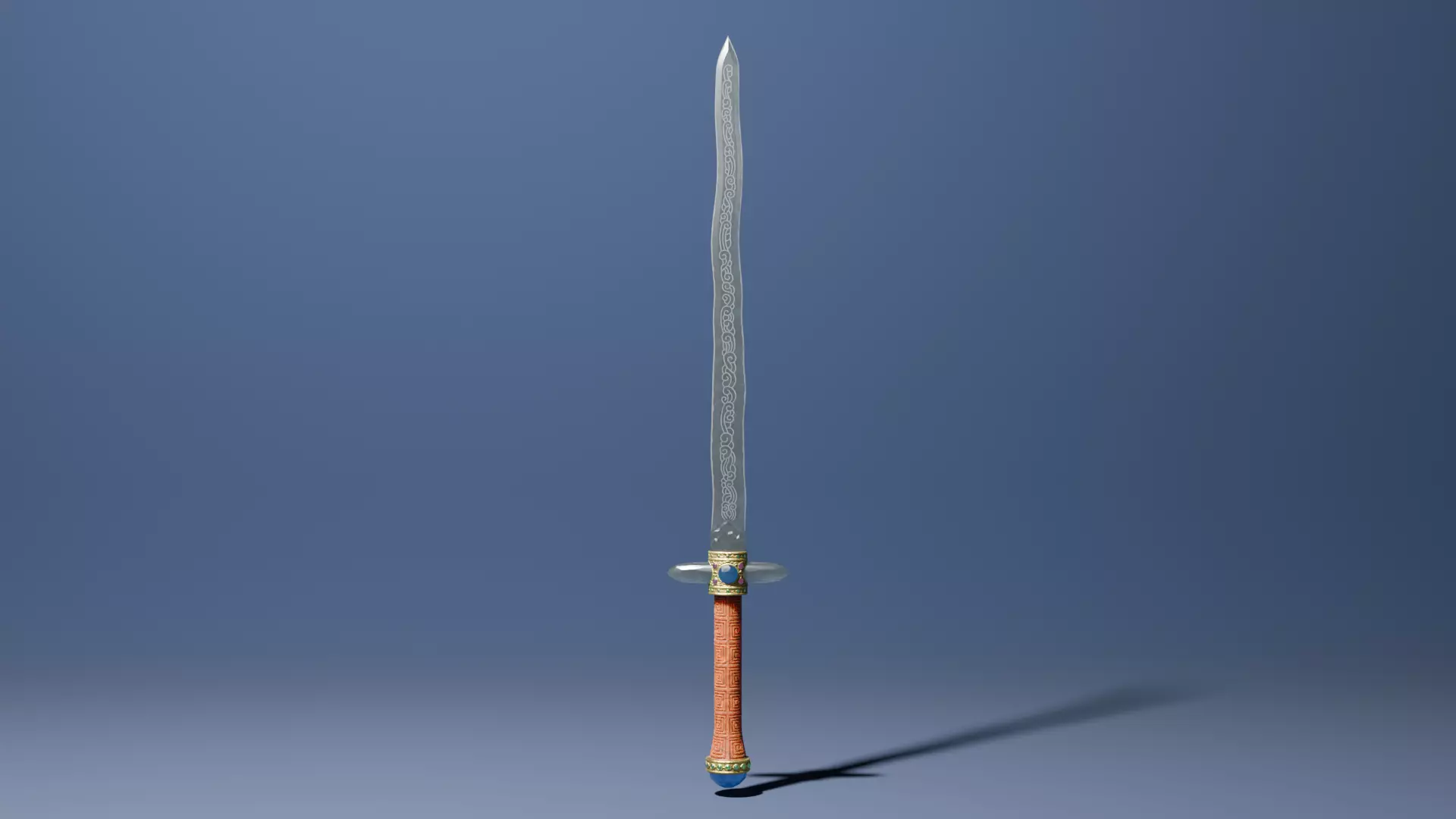 Crystal Long Sword 3D model_0