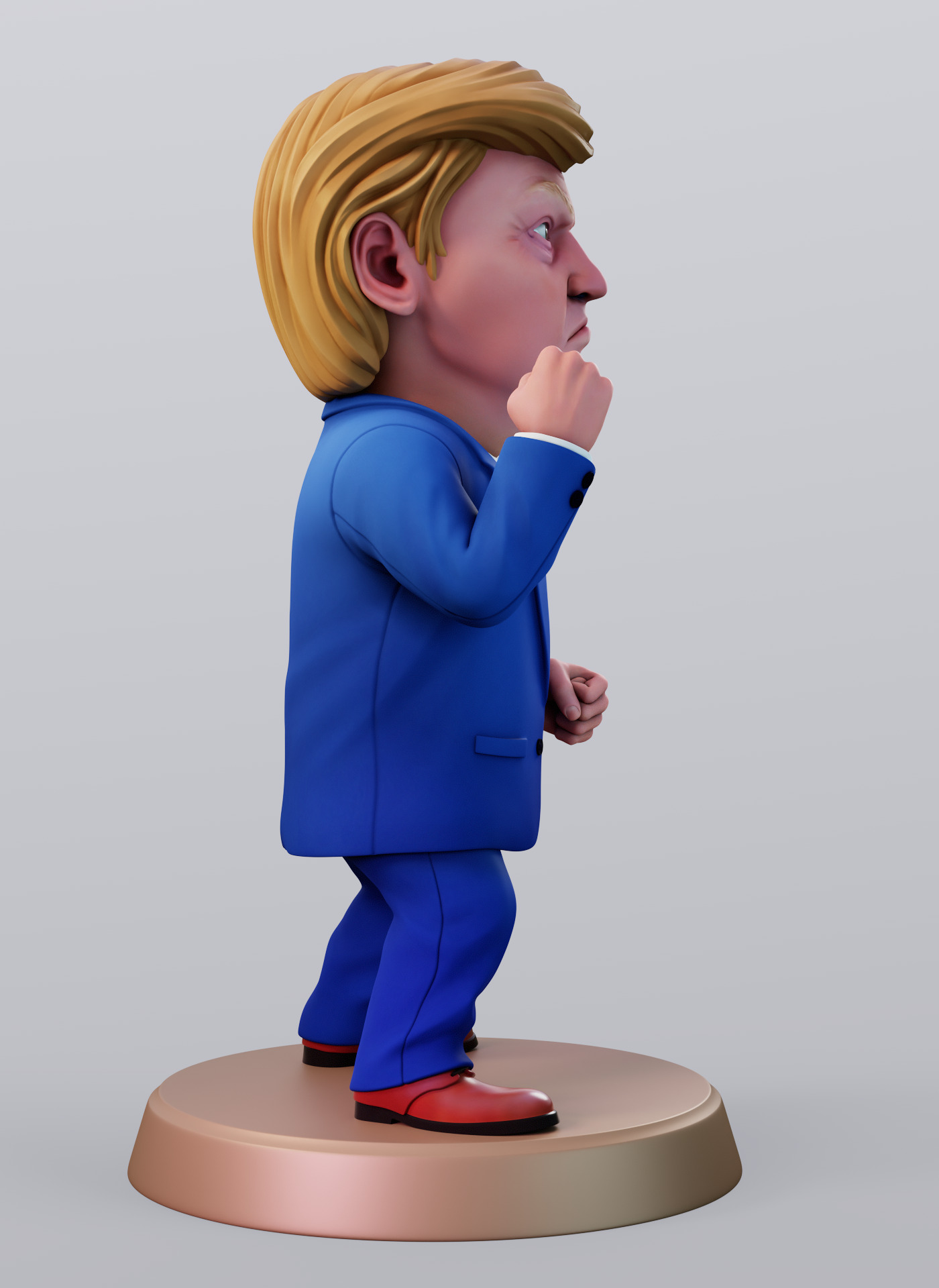 Angry Donald 3D print model_3
