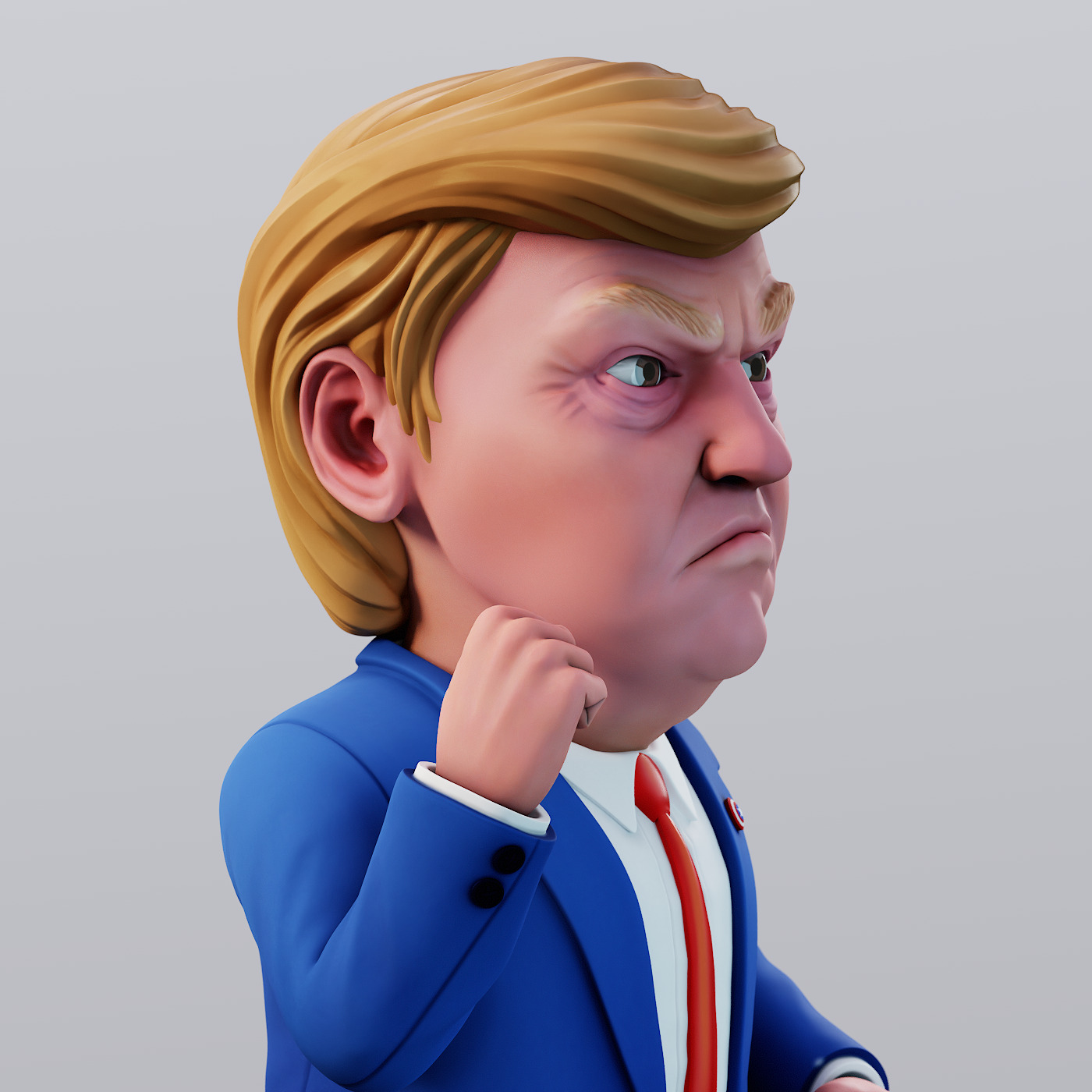 Angry Donald 3D print model_12