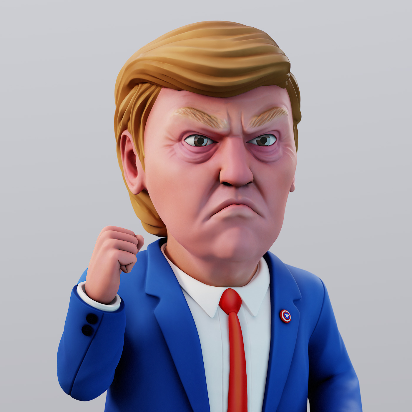 Angry Donald 3D print model_11