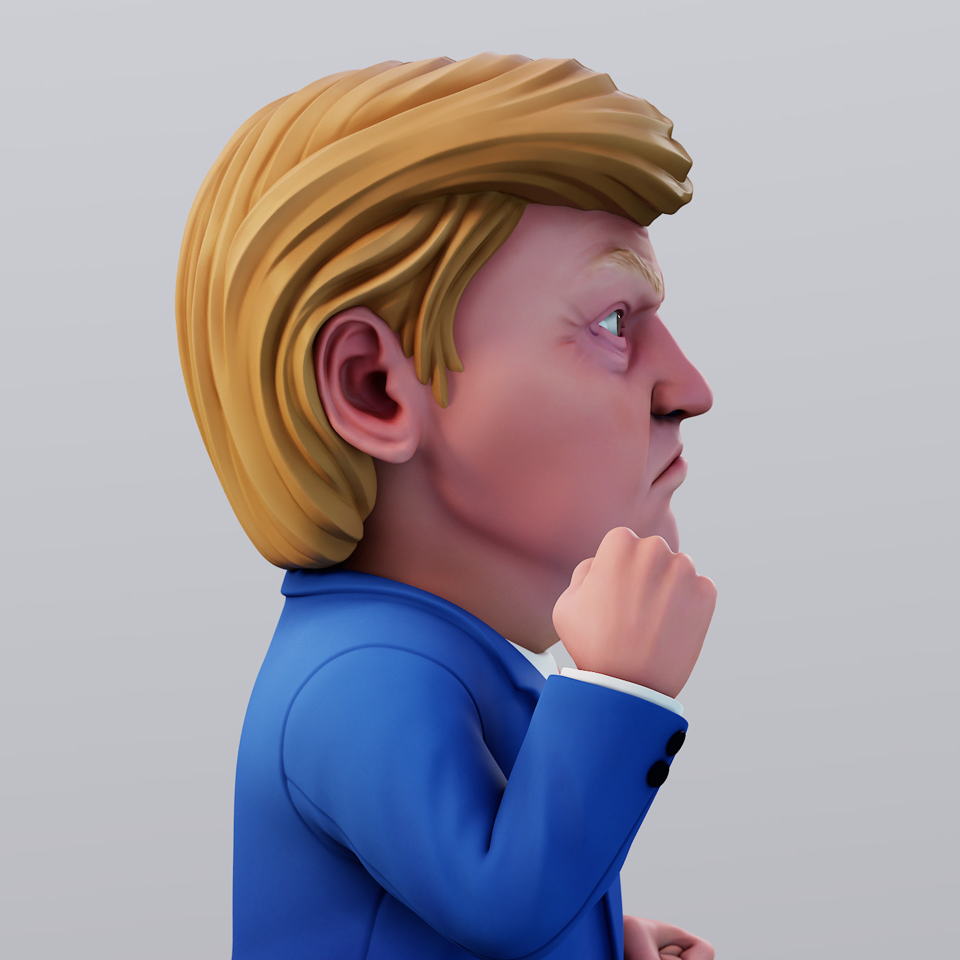 Angry Donald 3D print model_13