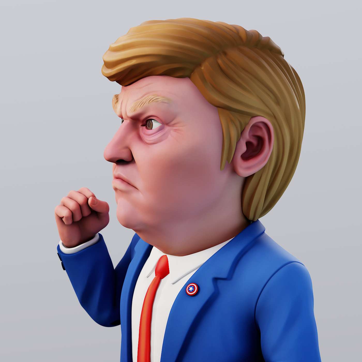 Angry Donald 3D print model_19