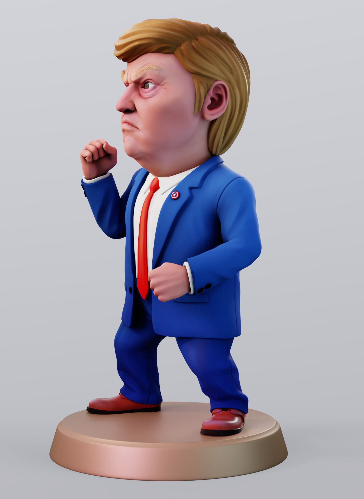 Angry Donald 3D print model_9