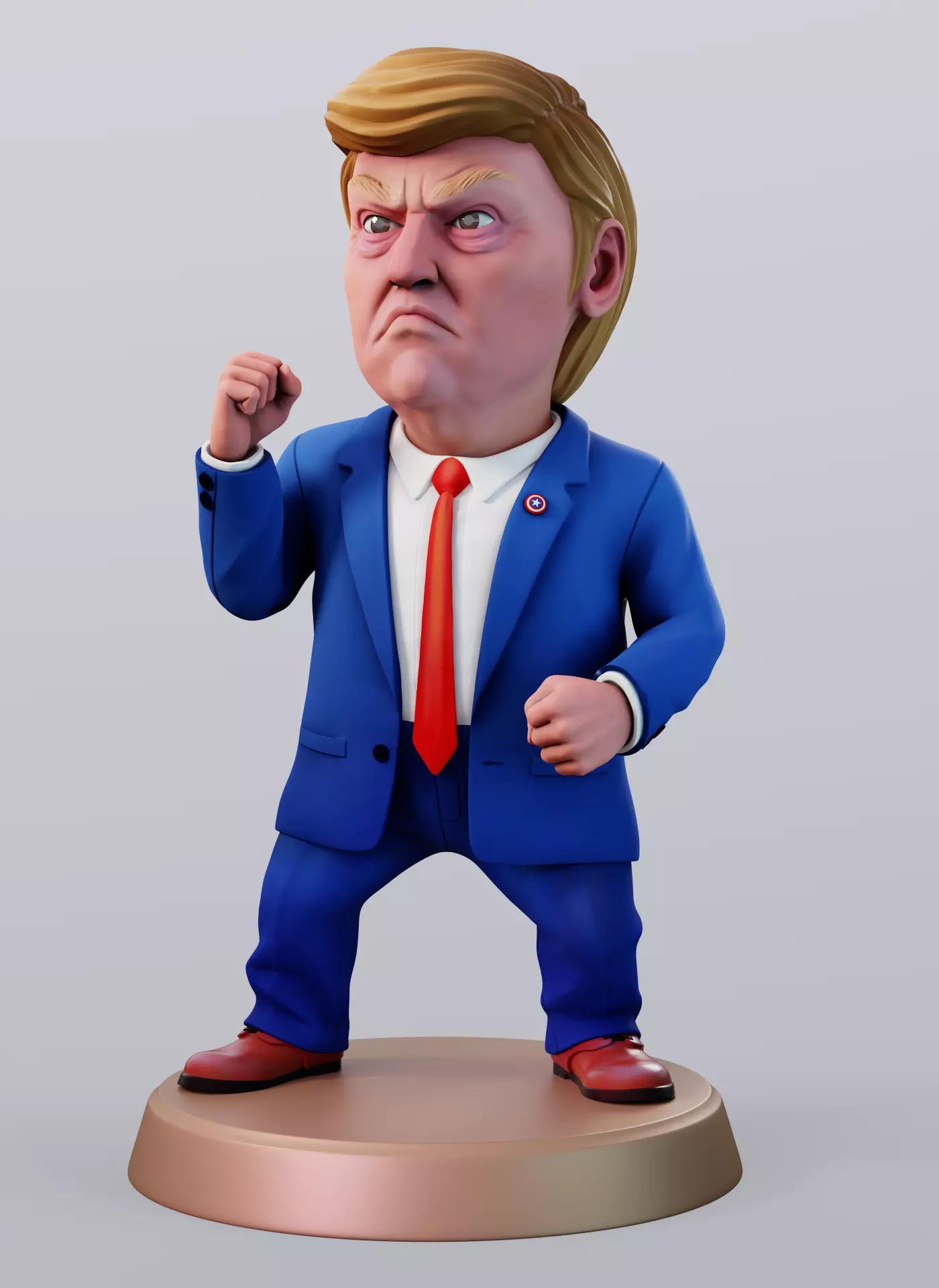 Angry Donald 3D print model_0