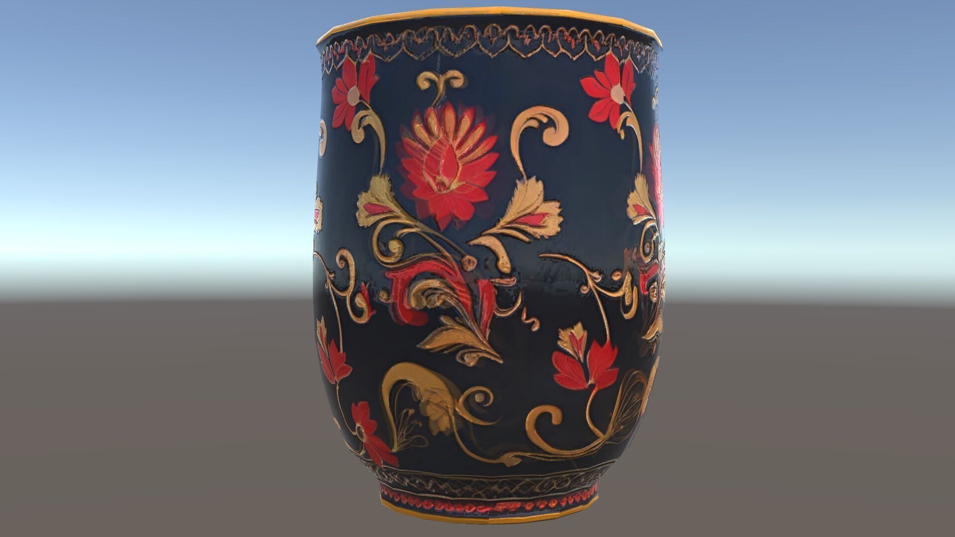 Decorative Floral Vase D Model Pack Low-poly 3D model_19