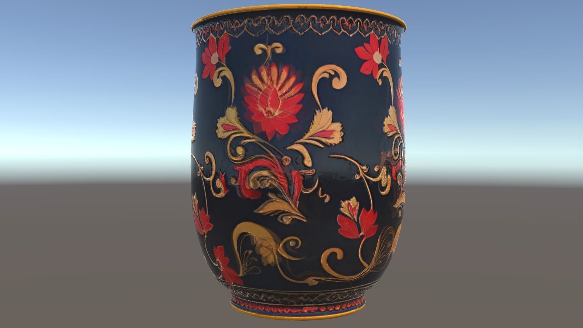 Decorative Floral Vase D Model Pack Low-poly 3D model_15