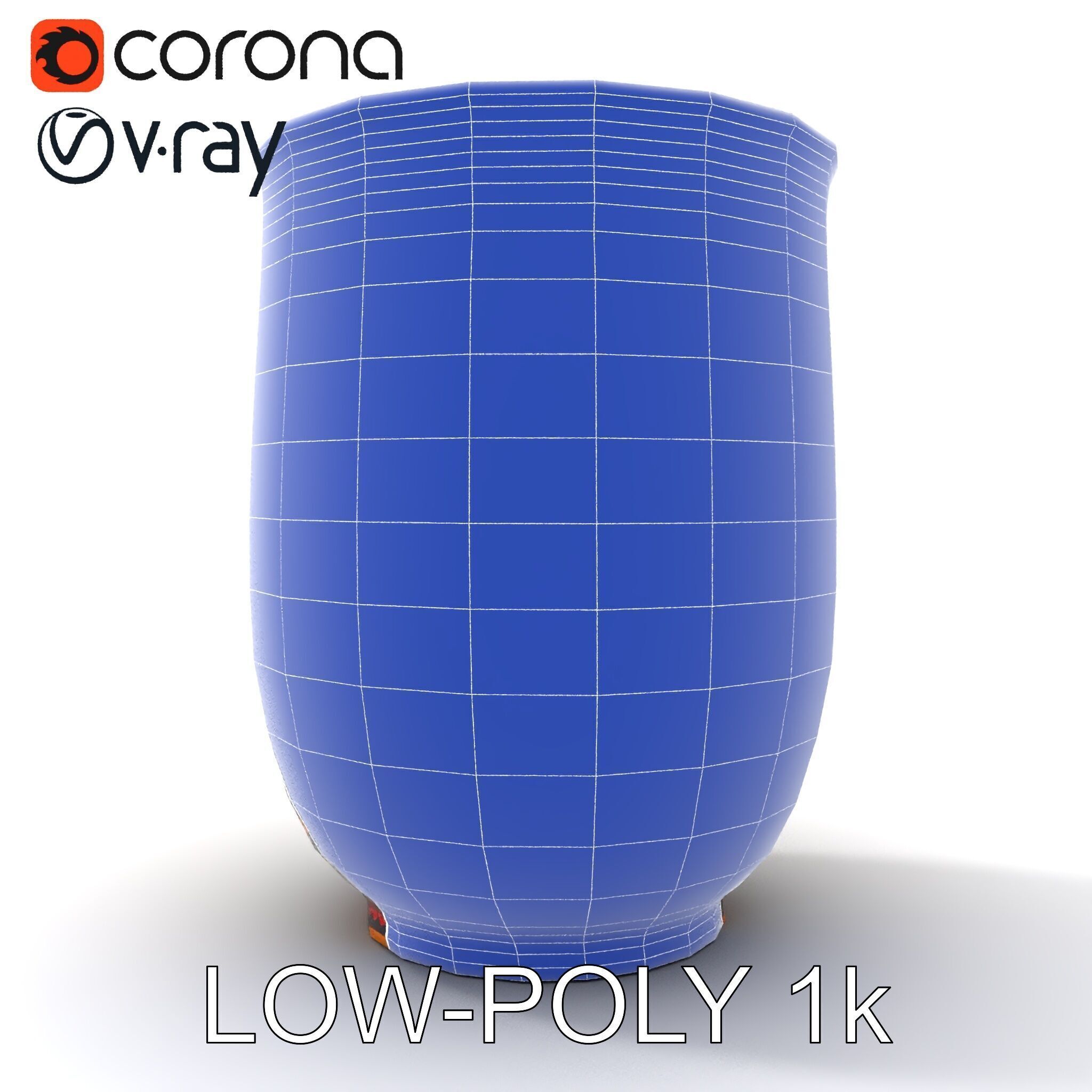 Decorative Floral Vase D Model Pack Low-poly 3D model_32