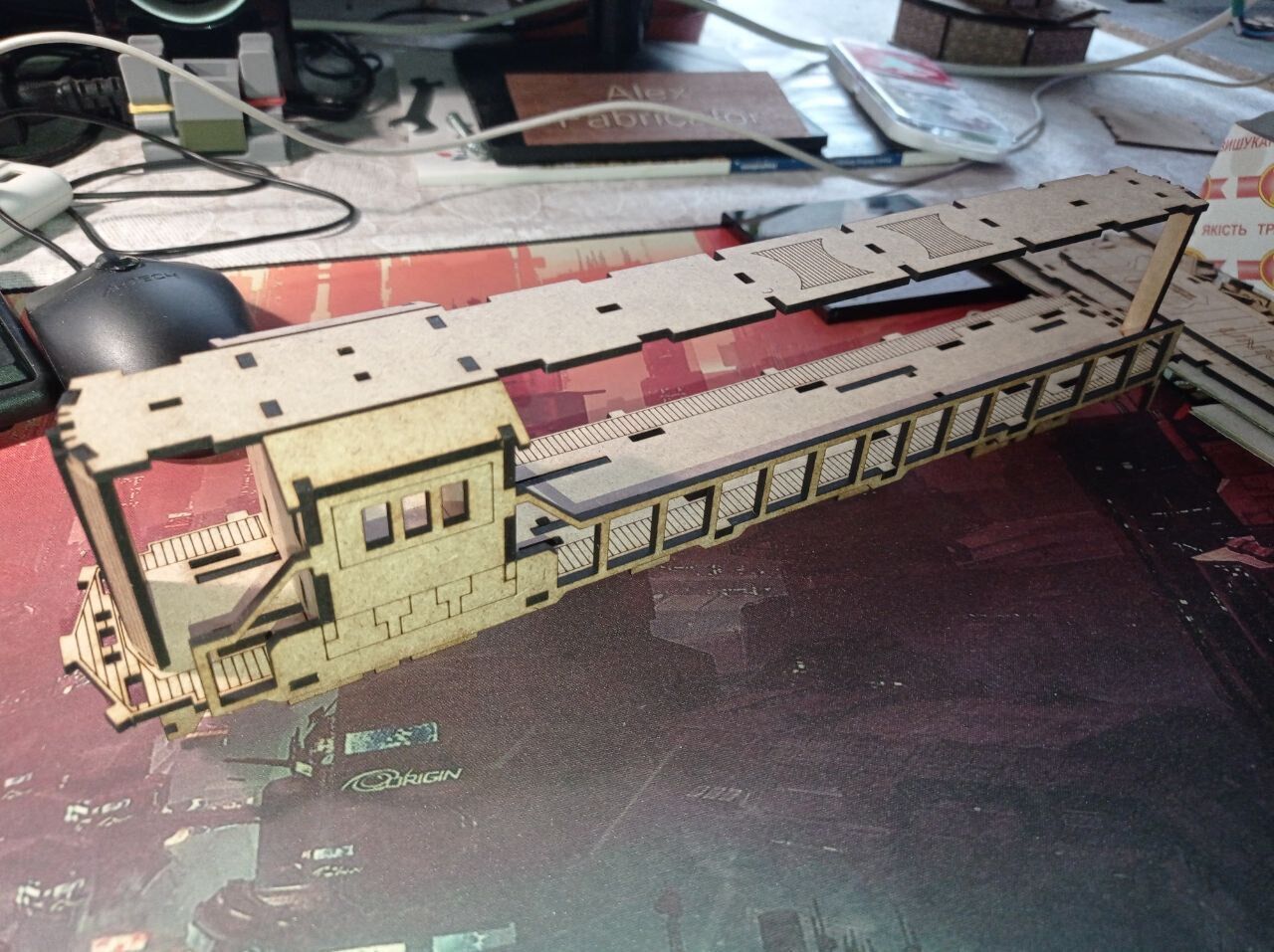 Wooden Locomotive Puzzle Laser Cut DIY Model 3D print model_2