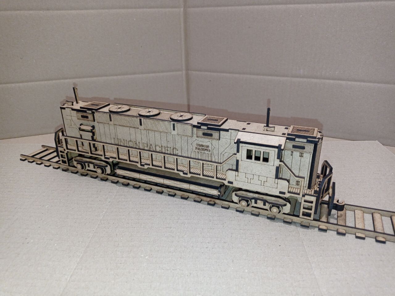 Wooden Locomotive Puzzle Laser Cut DIY Model 3D print model_1
