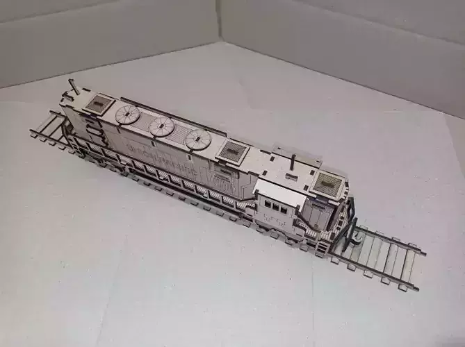 Wooden Locomotive Puzzle Laser Cut DIY Model
