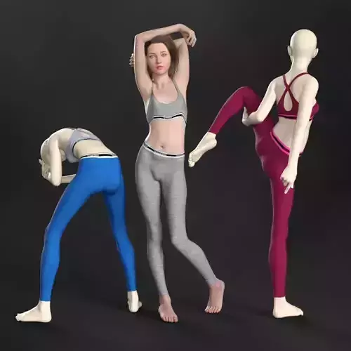 Cora Character Morph With 100 Poses 3D model