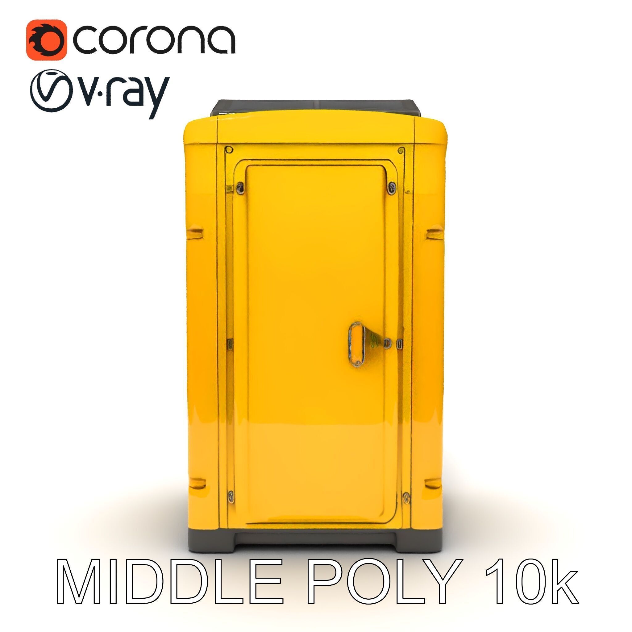 Portable Toilet D Model Pack  Realistic Detail Levels Low-poly 3D model_25