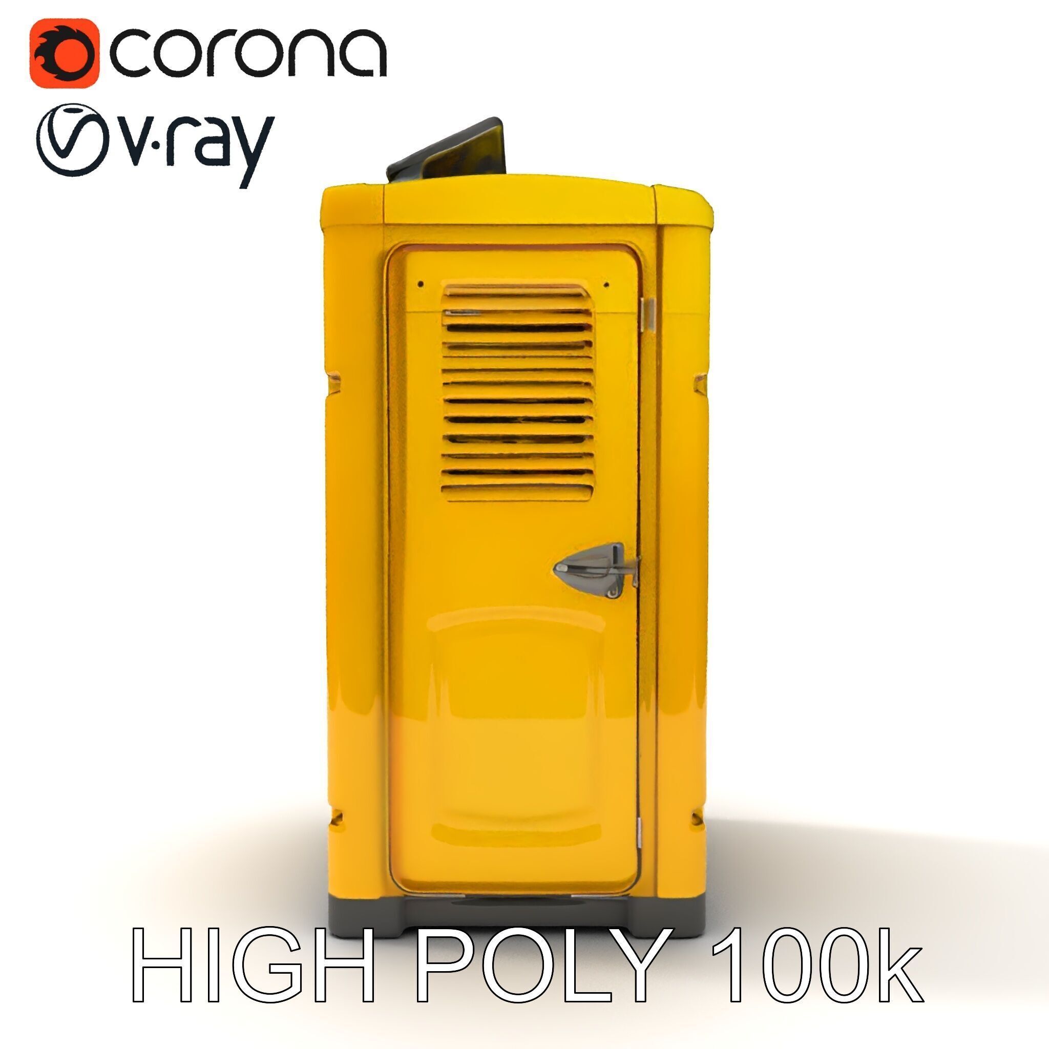 Portable Toilet D Model Pack  Realistic Detail Levels Low-poly 3D model_24