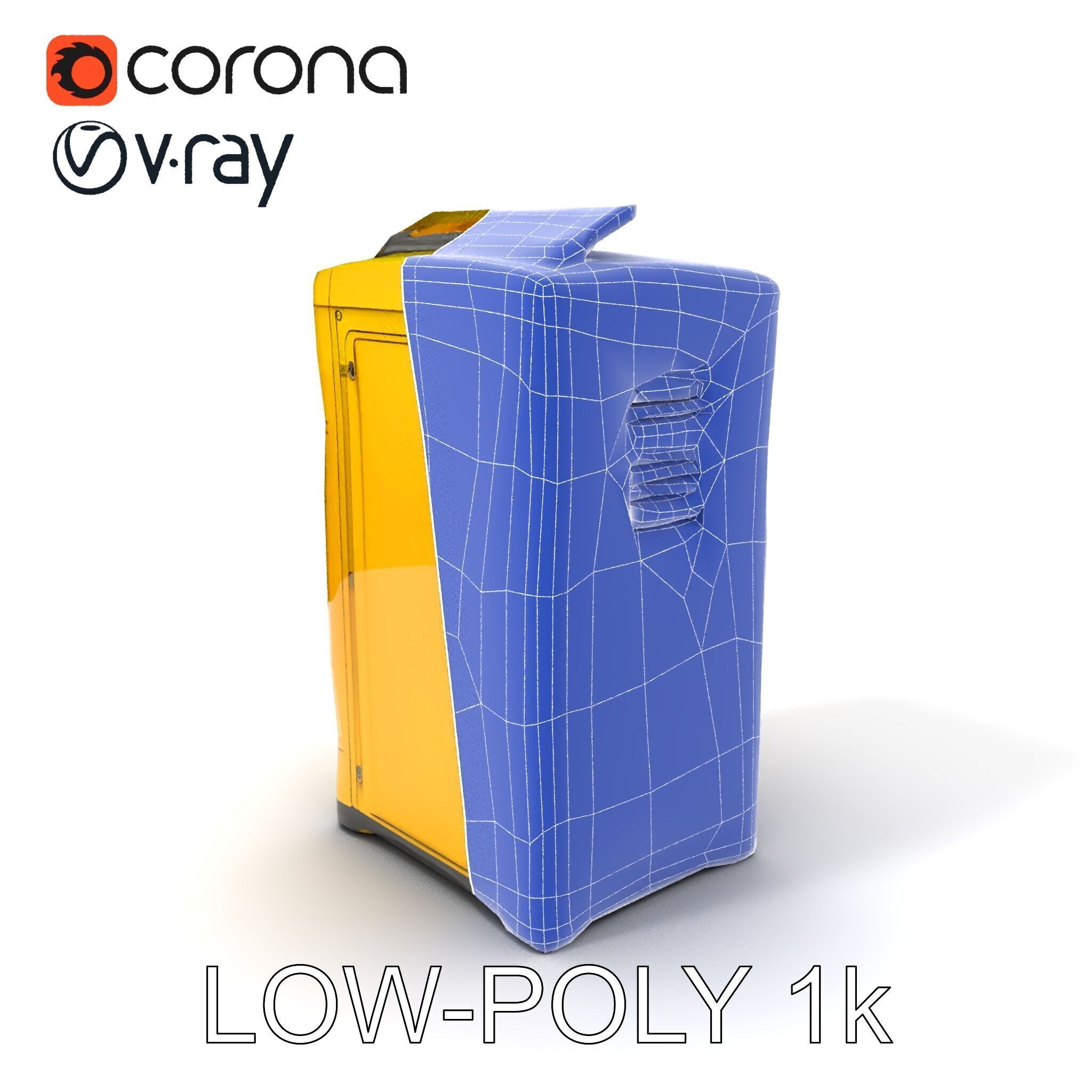 Portable Toilet D Model Pack  Realistic Detail Levels Low-poly 3D model_26