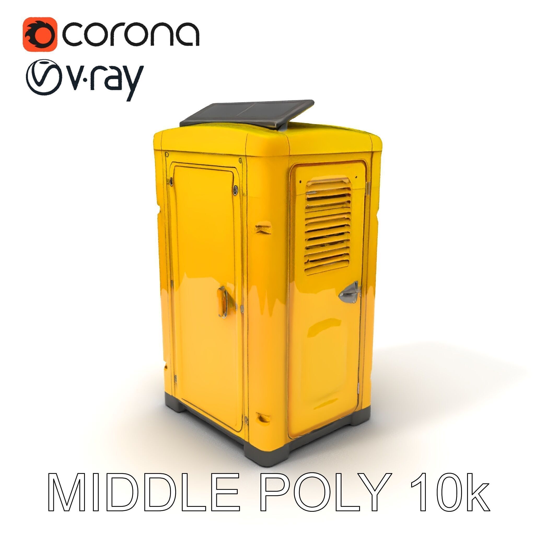 Portable Toilet D Model Pack  Realistic Detail Levels Low-poly 3D model_30