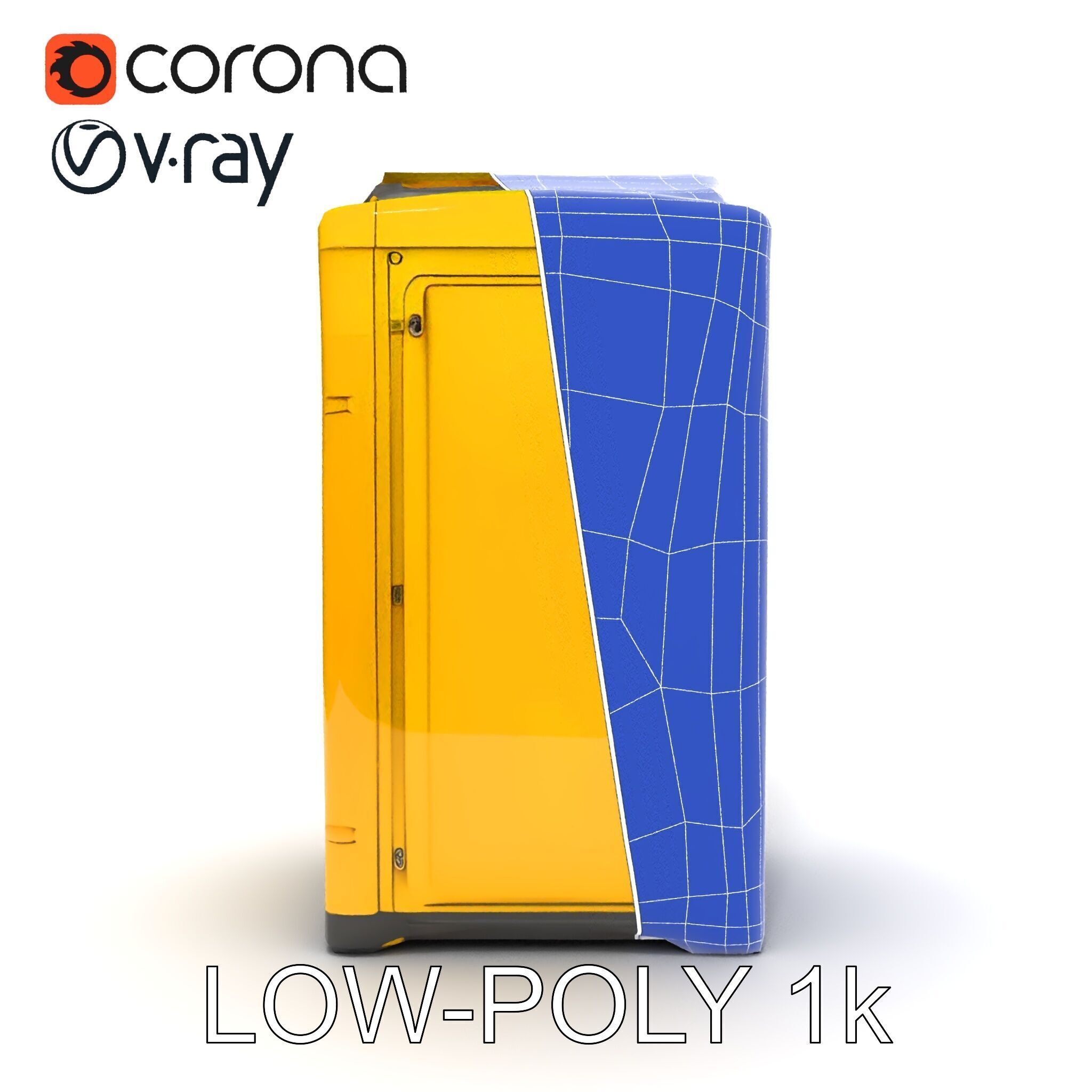 Portable Toilet D Model Pack  Realistic Detail Levels Low-poly 3D model_28