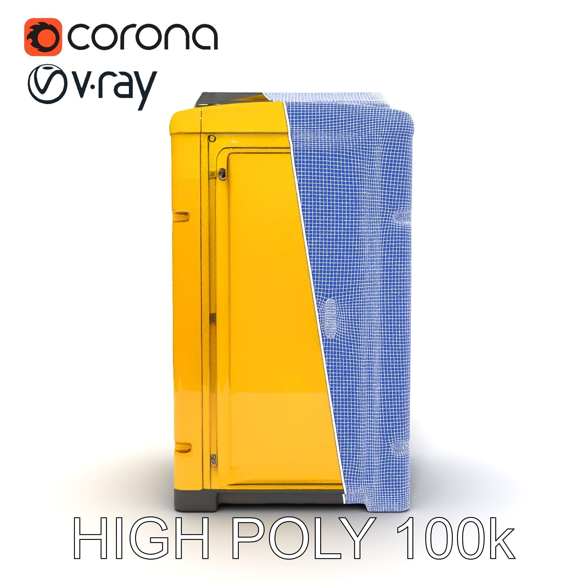 Portable Toilet D Model Pack  Realistic Detail Levels Low-poly 3D model_29