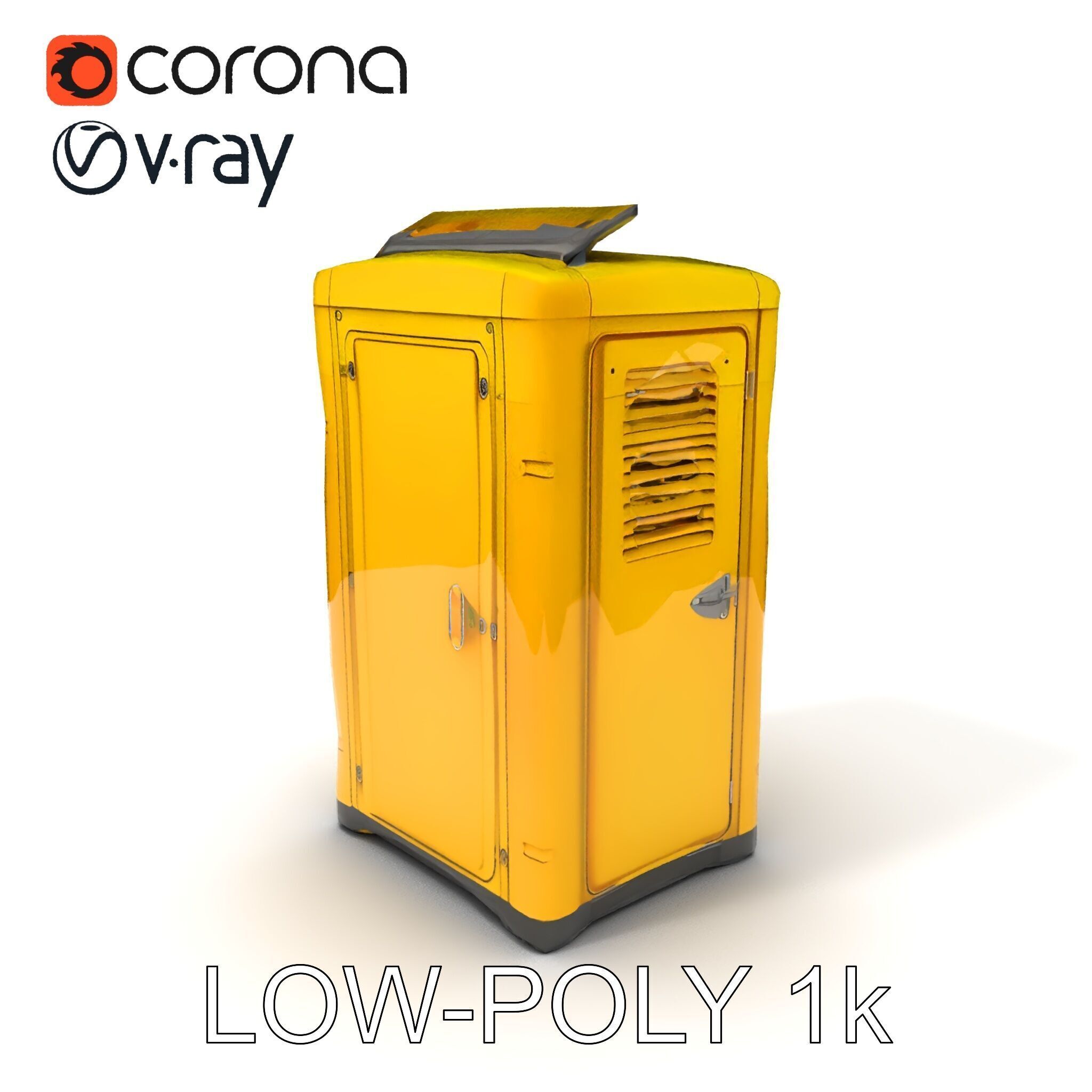 Portable Toilet D Model Pack  Realistic Detail Levels Low-poly 3D model_31