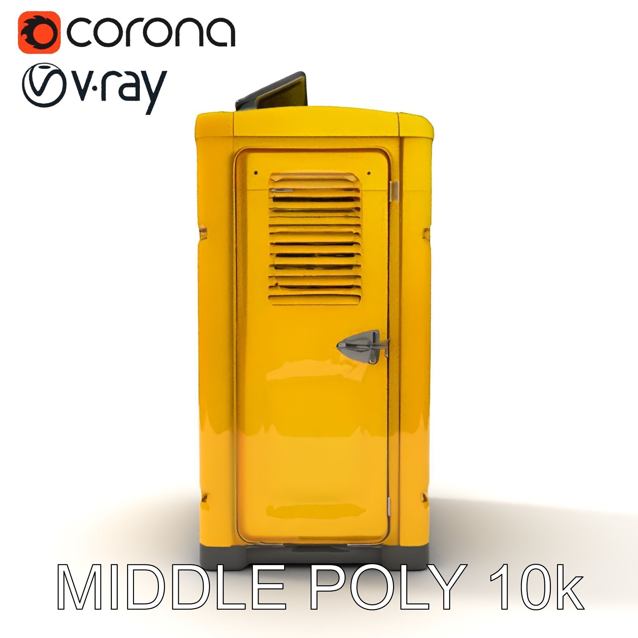 Portable Toilet D Model Pack  Realistic Detail Levels Low-poly 3D model_6