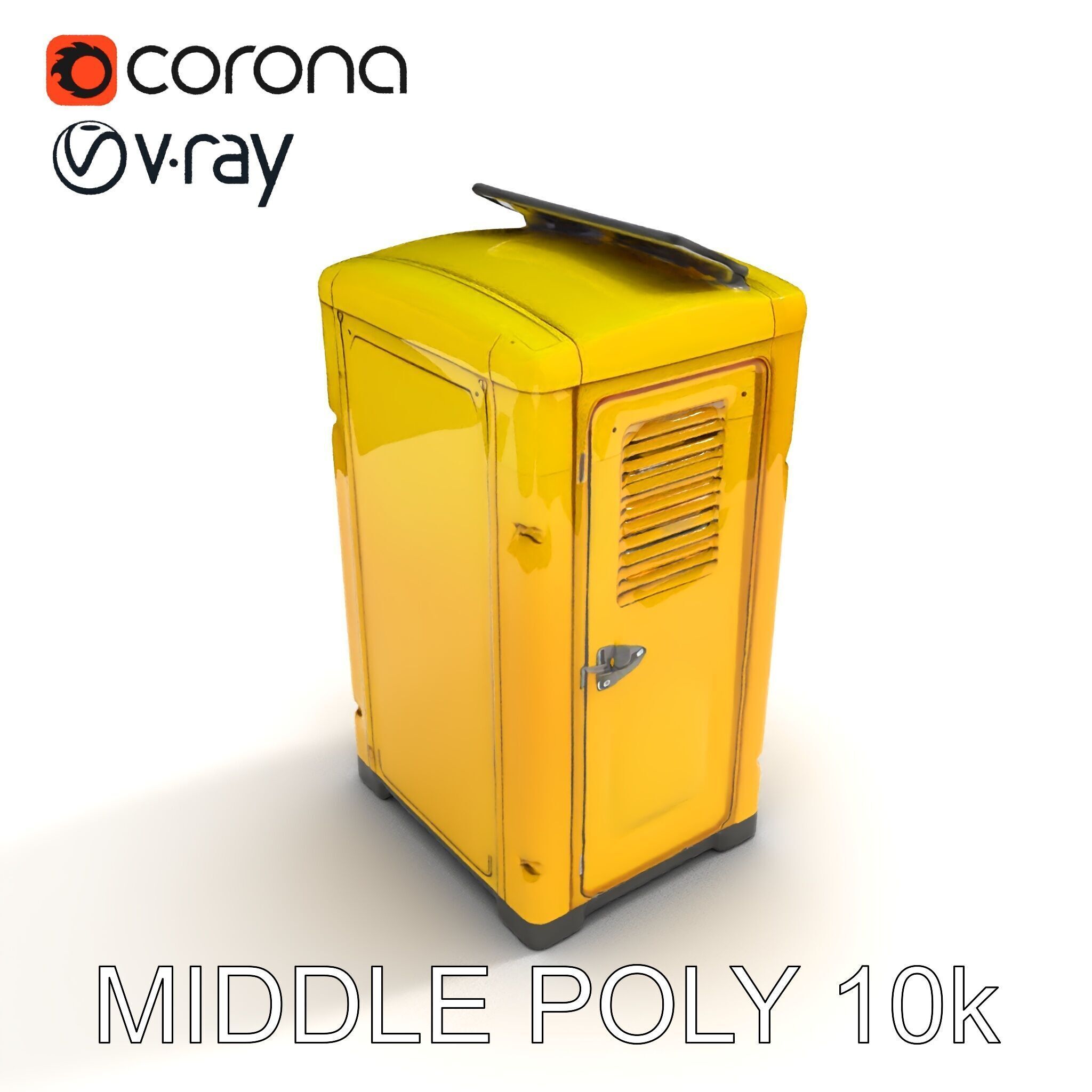 Portable Toilet D Model Pack  Realistic Detail Levels Low-poly 3D model_27