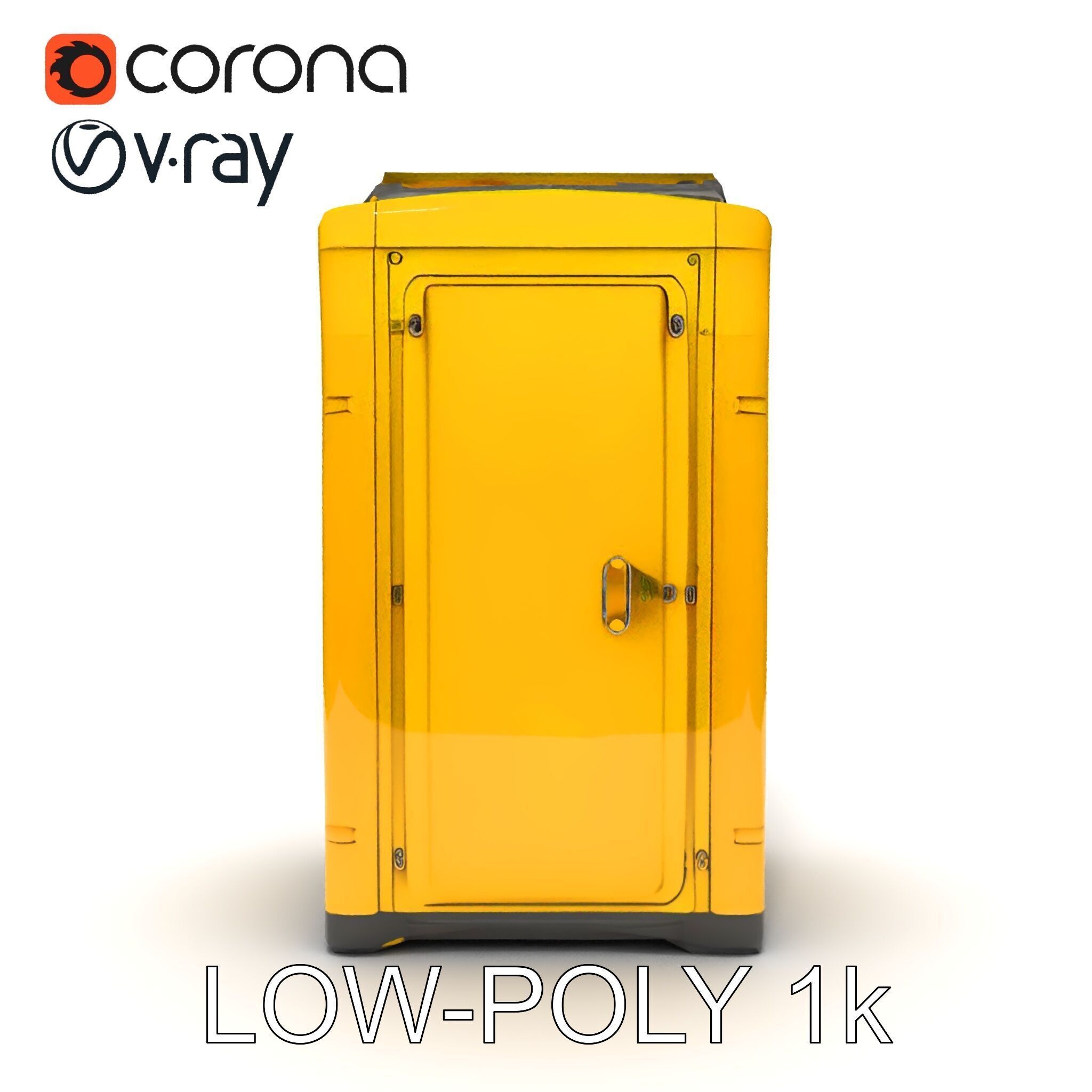 Portable Toilet D Model Pack  Realistic Detail Levels Low-poly 3D model_15