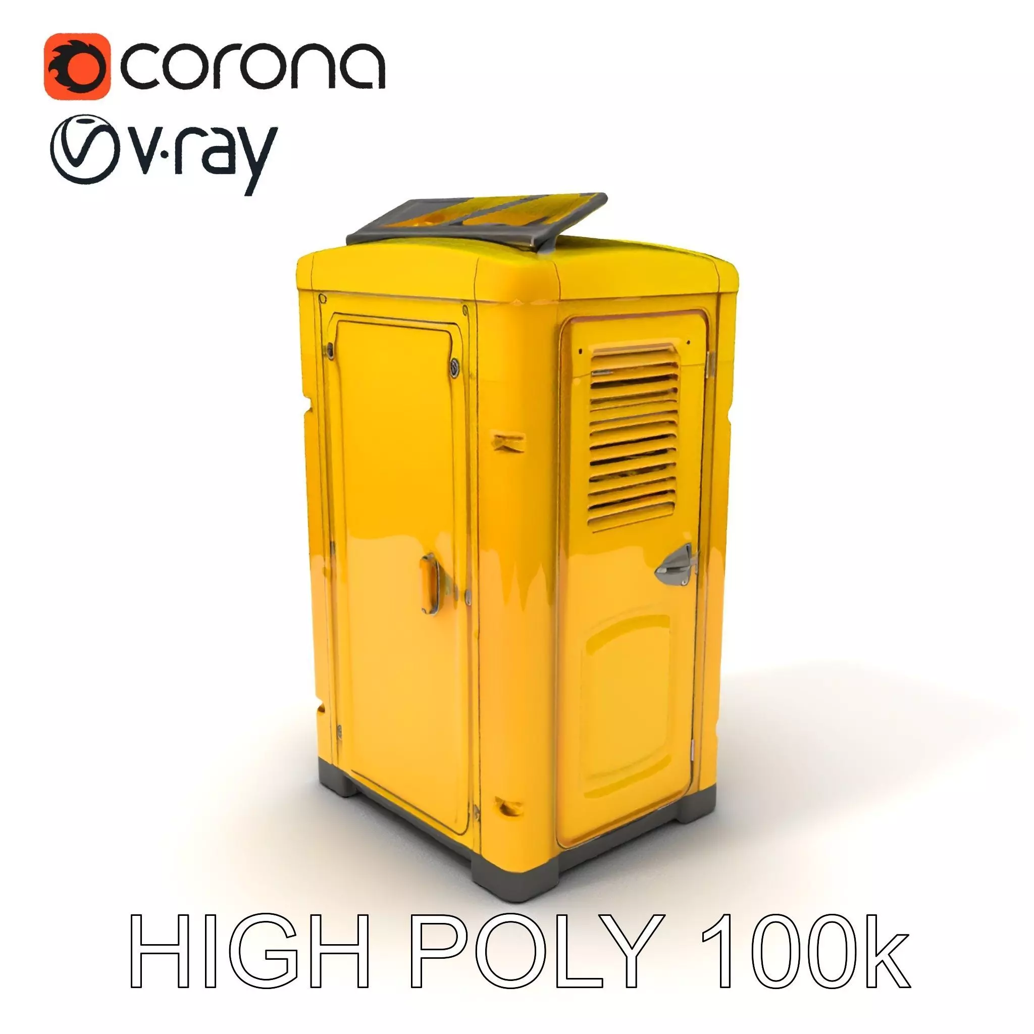 Portable Toilet D Model Pack  Realistic Detail Levels Low-poly 3D model_0